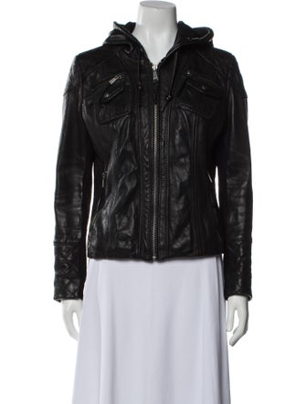 Michael Michael Kors Leather Biker Jacket