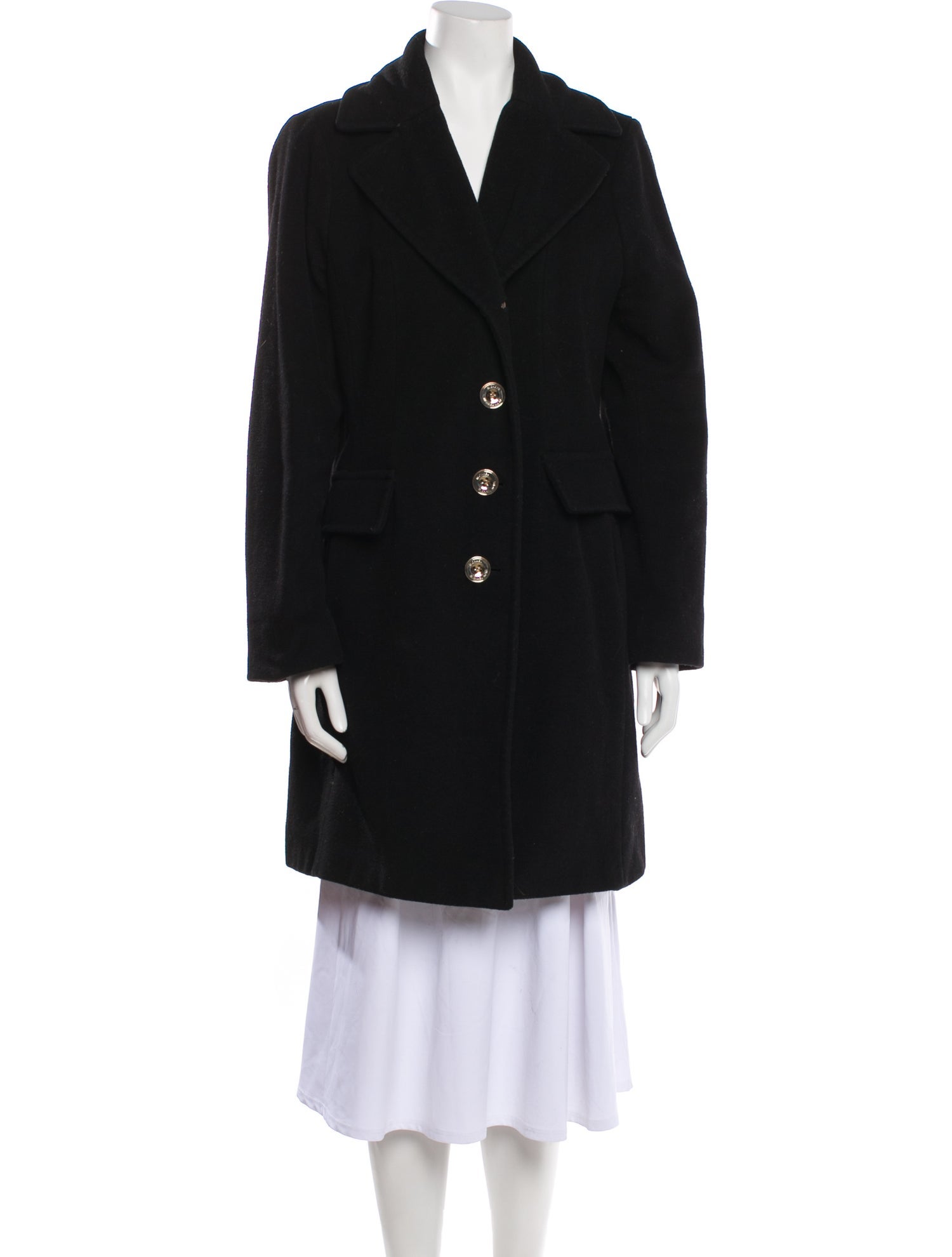 Michael Michael Kors Wool Faux Fur Coat