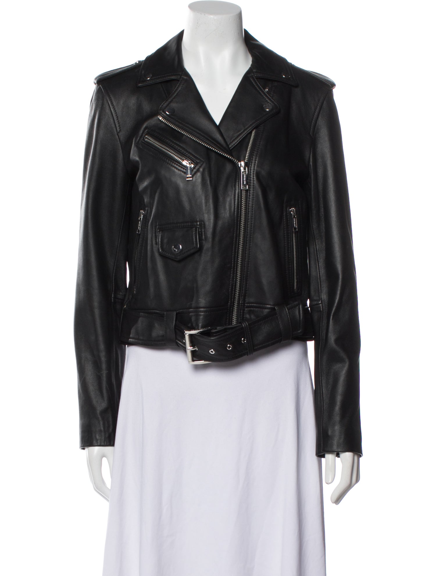 Michael Michael Kors Leather Biker Jacket