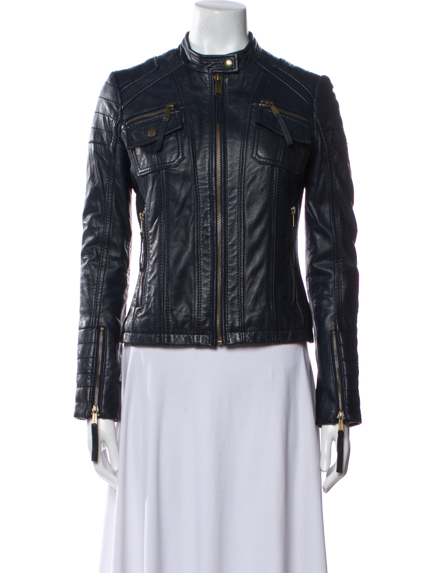 Michael Michael Kors Leather Biker Jacket