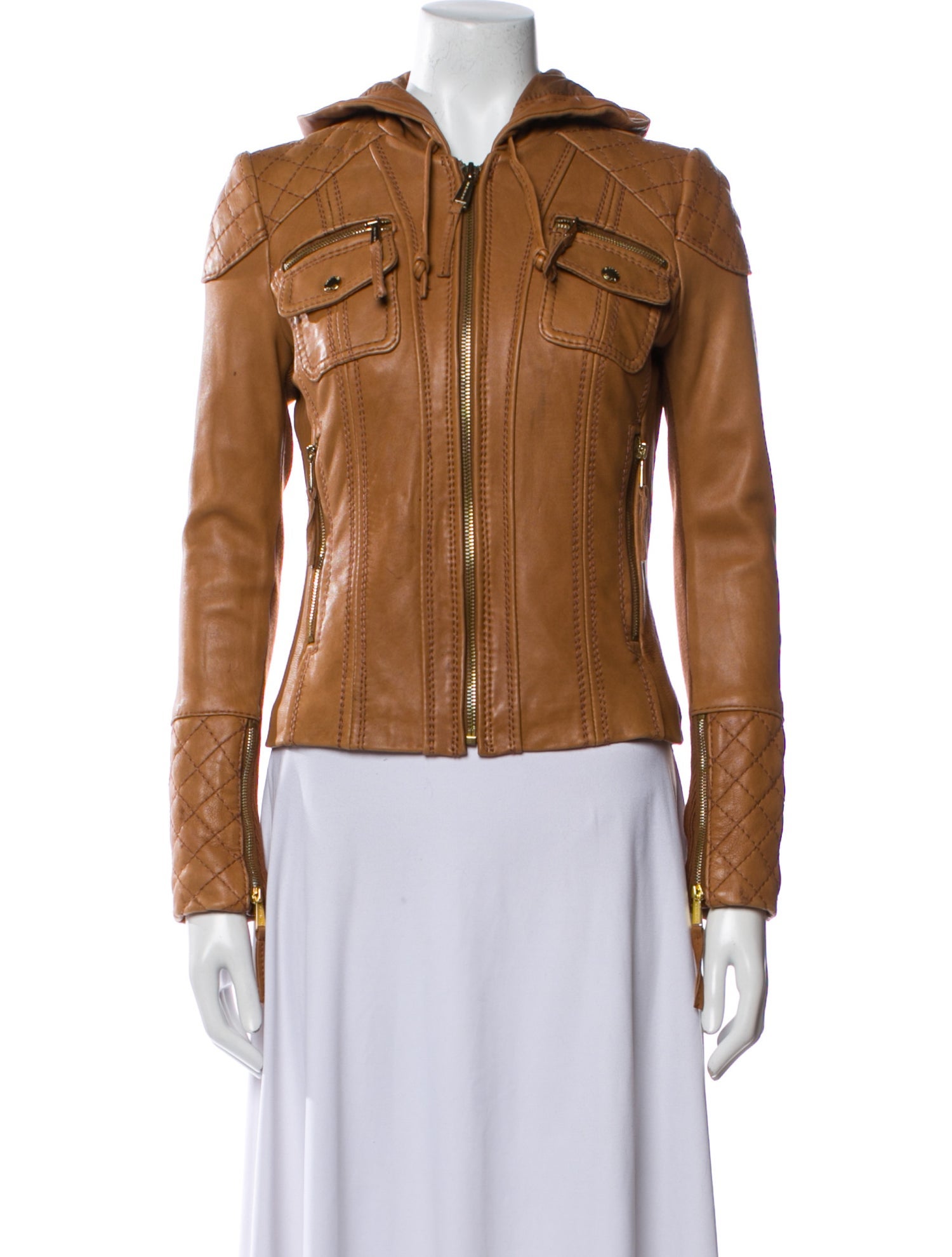 Michael Michael Kors Leather Biker Jacket