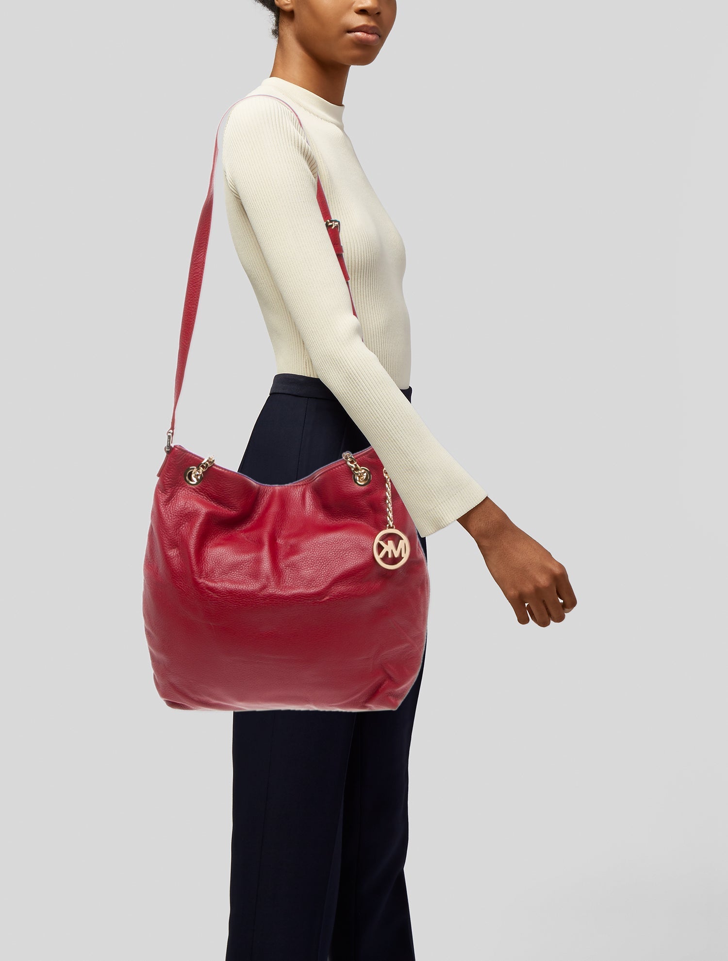 Michael Michael Kors Saffiano Leather Bucket Bag