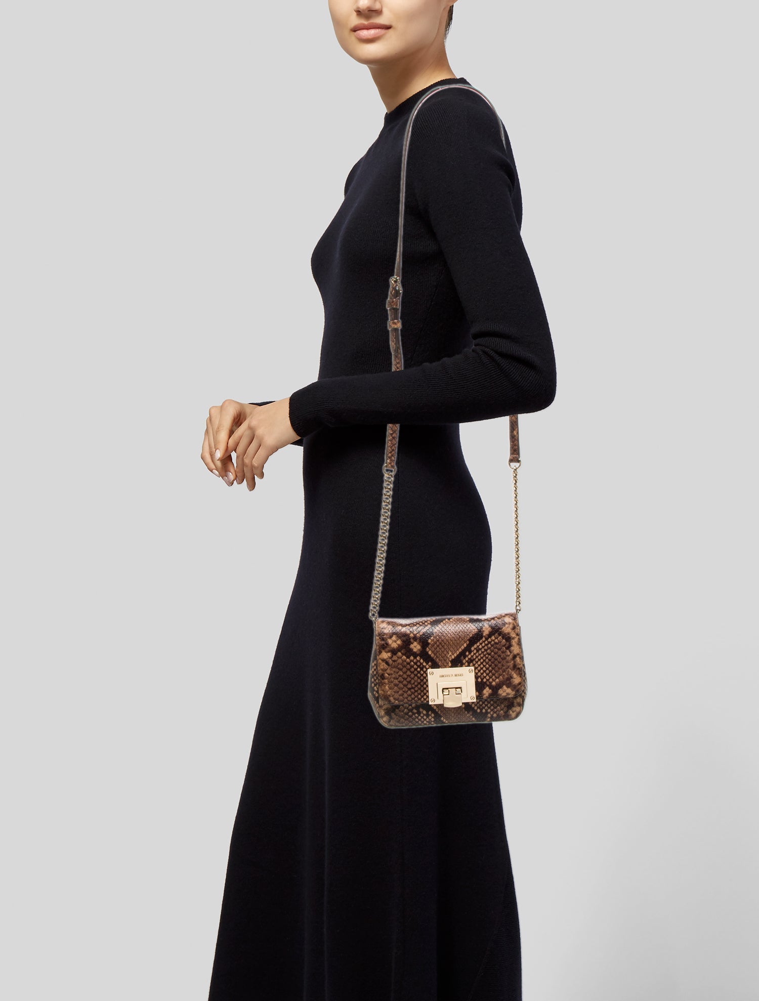 Michael Michael Kors Embossed Leather Crossbody Bag