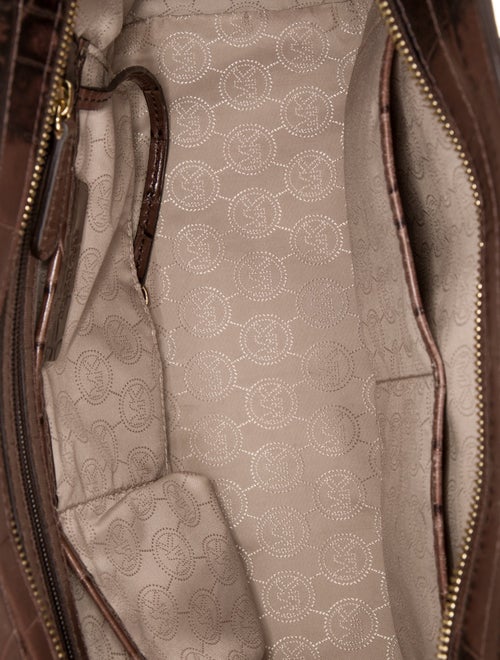 Michael Michael Kors Embossed Leather Top Handle Bag