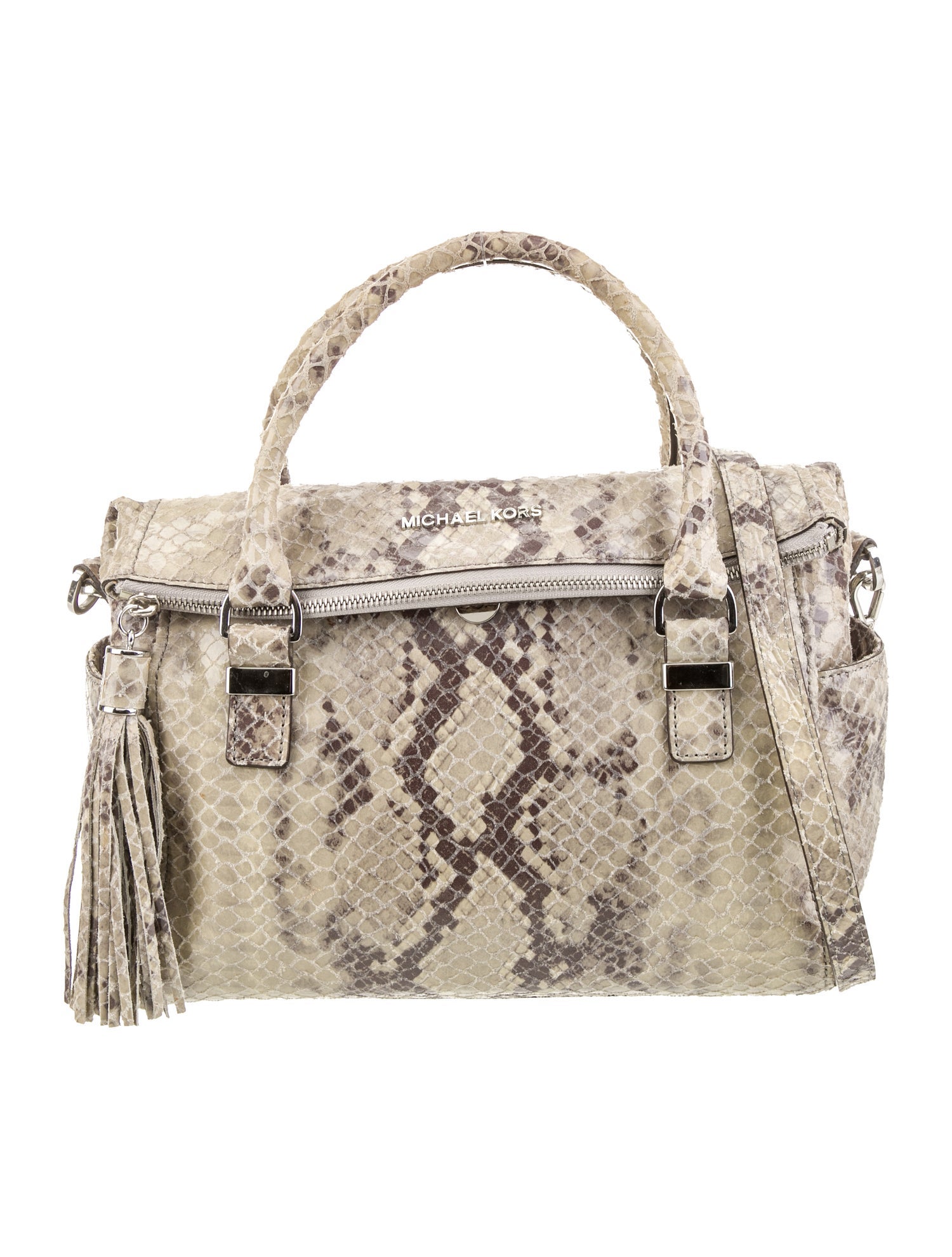 Michael Michael Kors Embossed Leather Top Handle Bag