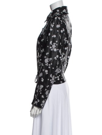 Michael Michael Kors Faux Leather Floral Print Jacket
