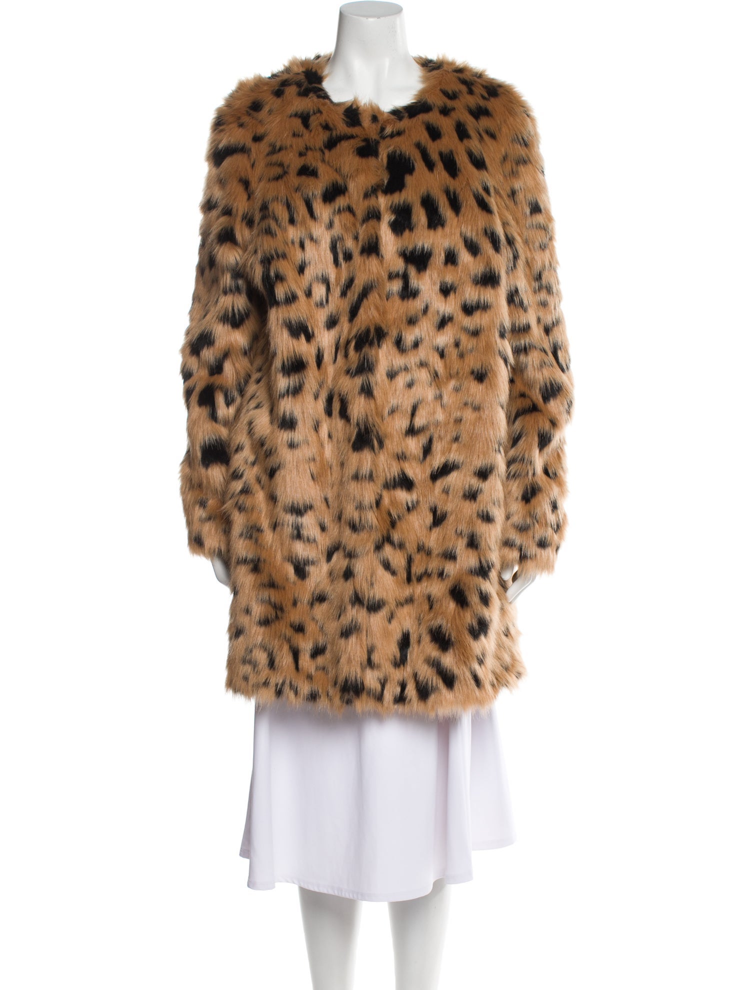 Michael Michael Kors Faux Fur Animal Print Faux Fur Coat w/ Tags