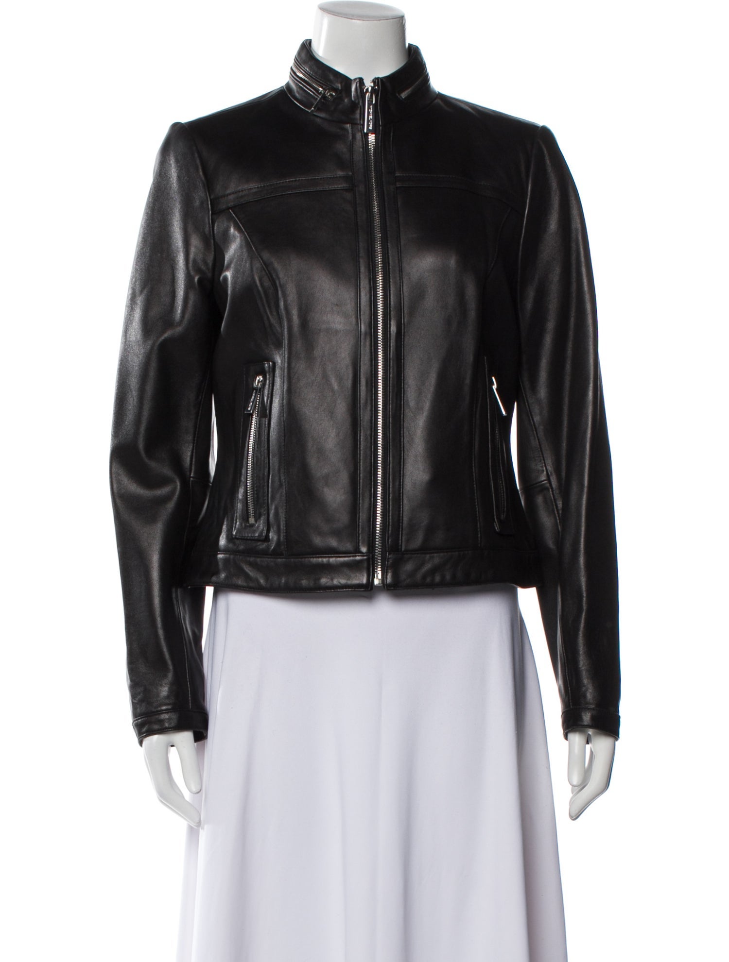 Michael Michael Kors Leather Biker Jacket