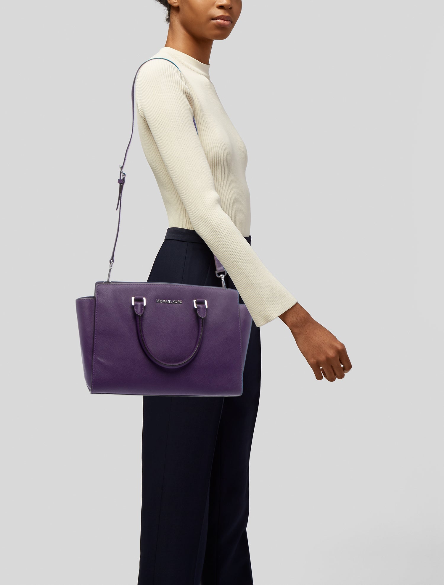 Michael Michael Kors Leather Top Handle Bag