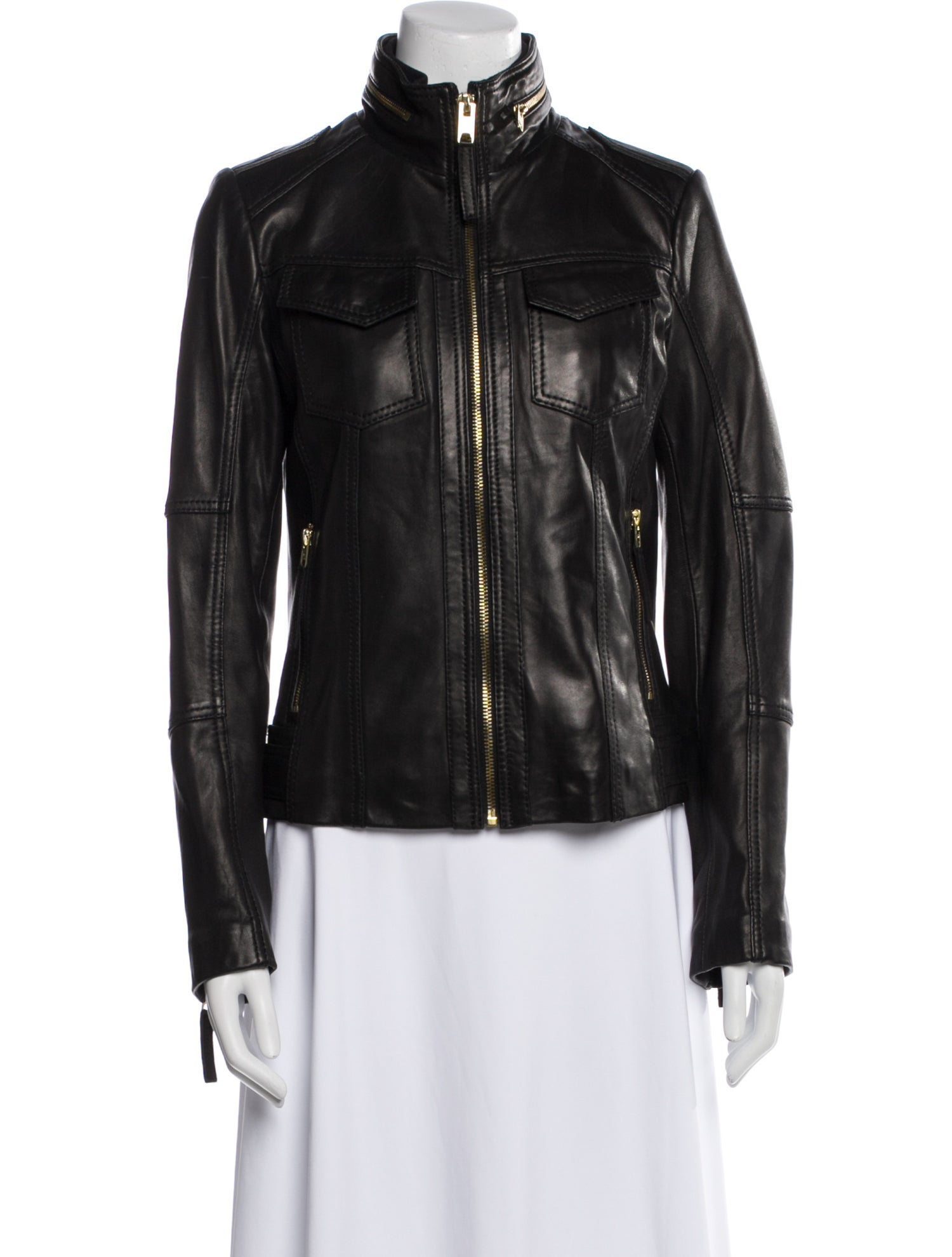 Michael Michael Kors Leather Biker Jacket