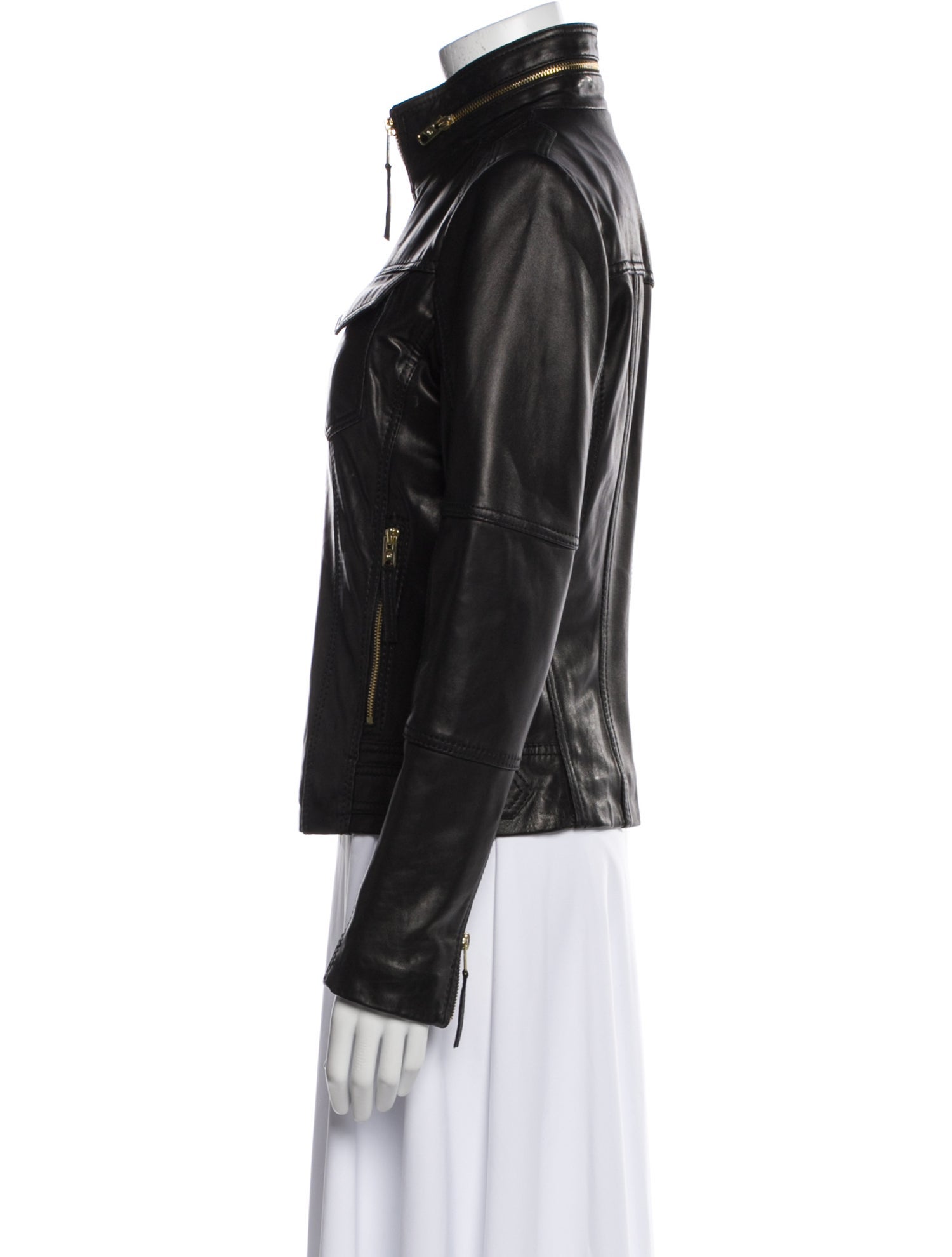 Michael Michael Kors Leather Biker Jacket