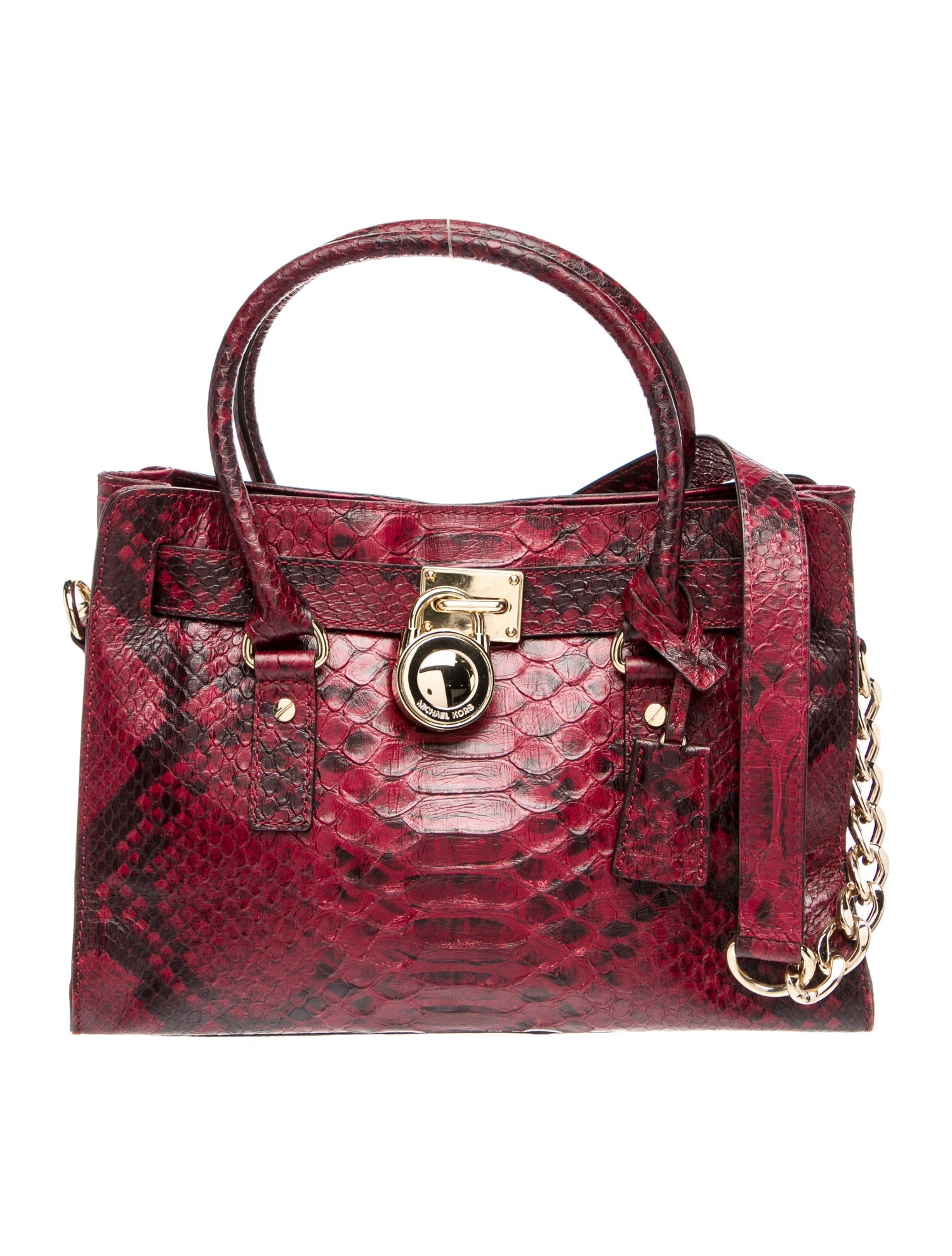 Michael Michael Kors Python Top Handle Bag