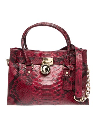 Michael Michael Kors Python Top Handle Bag