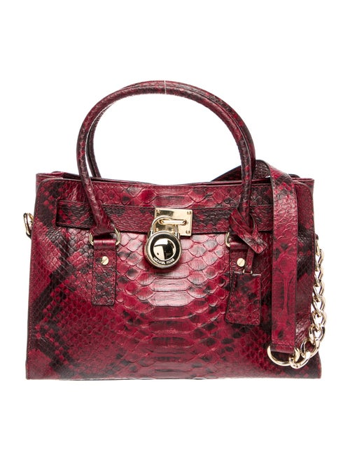 Michael Michael Kors Python Top Handle Bag