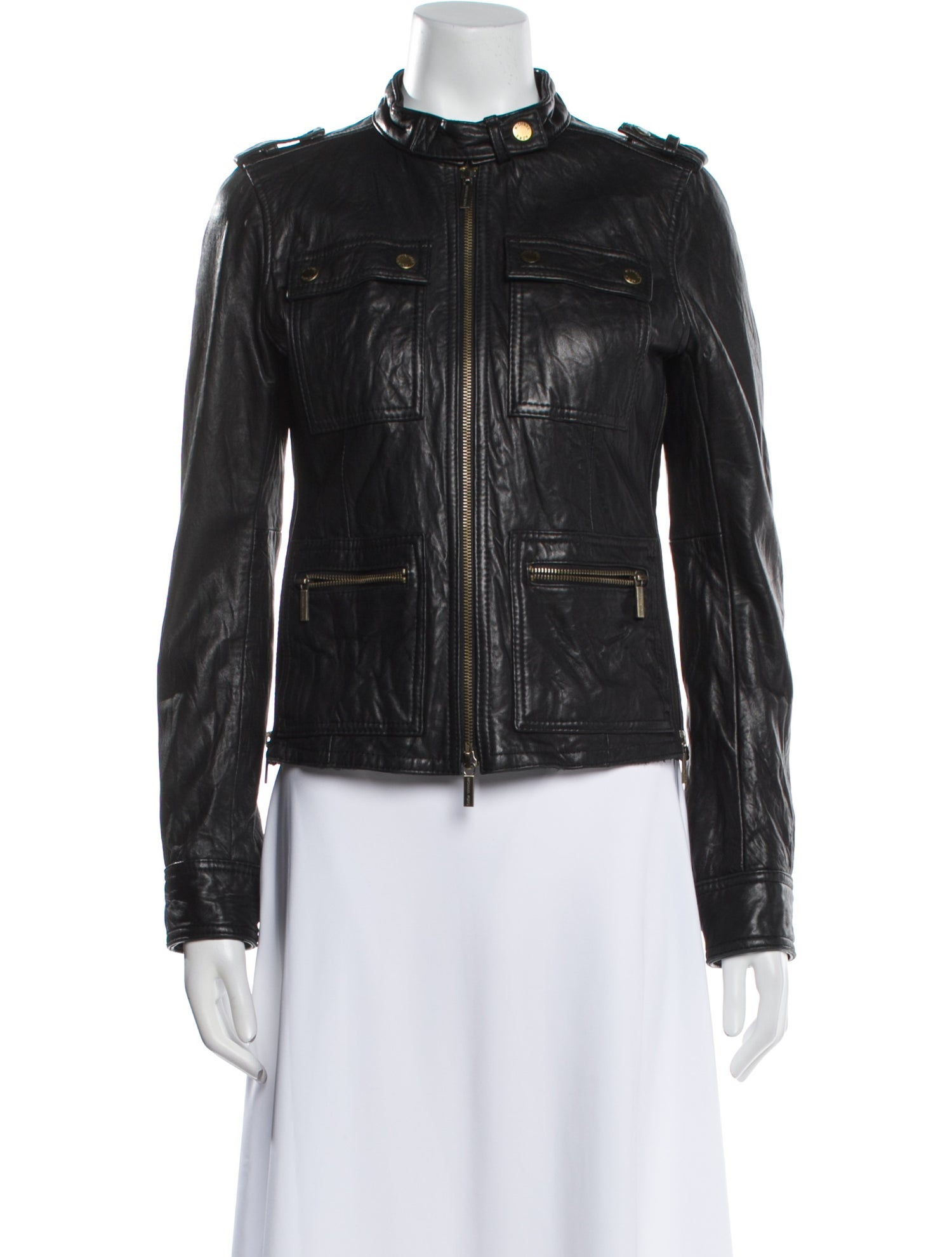 Michael Michael Kors Leather Biker Jacket