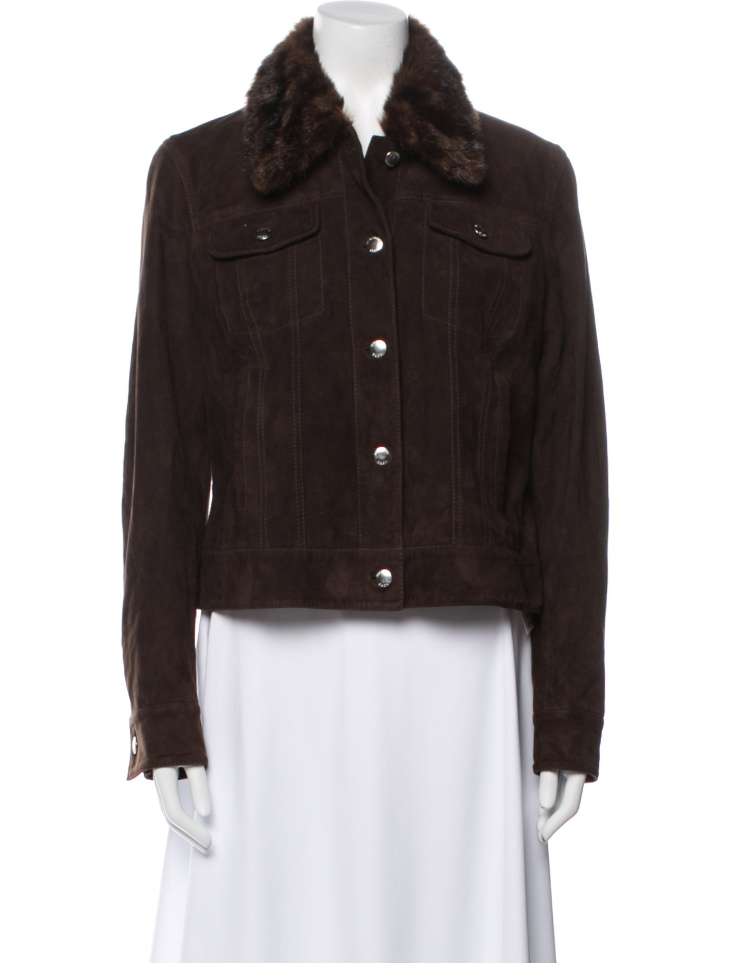 Michael Michael Kors Fur Denim Jacket