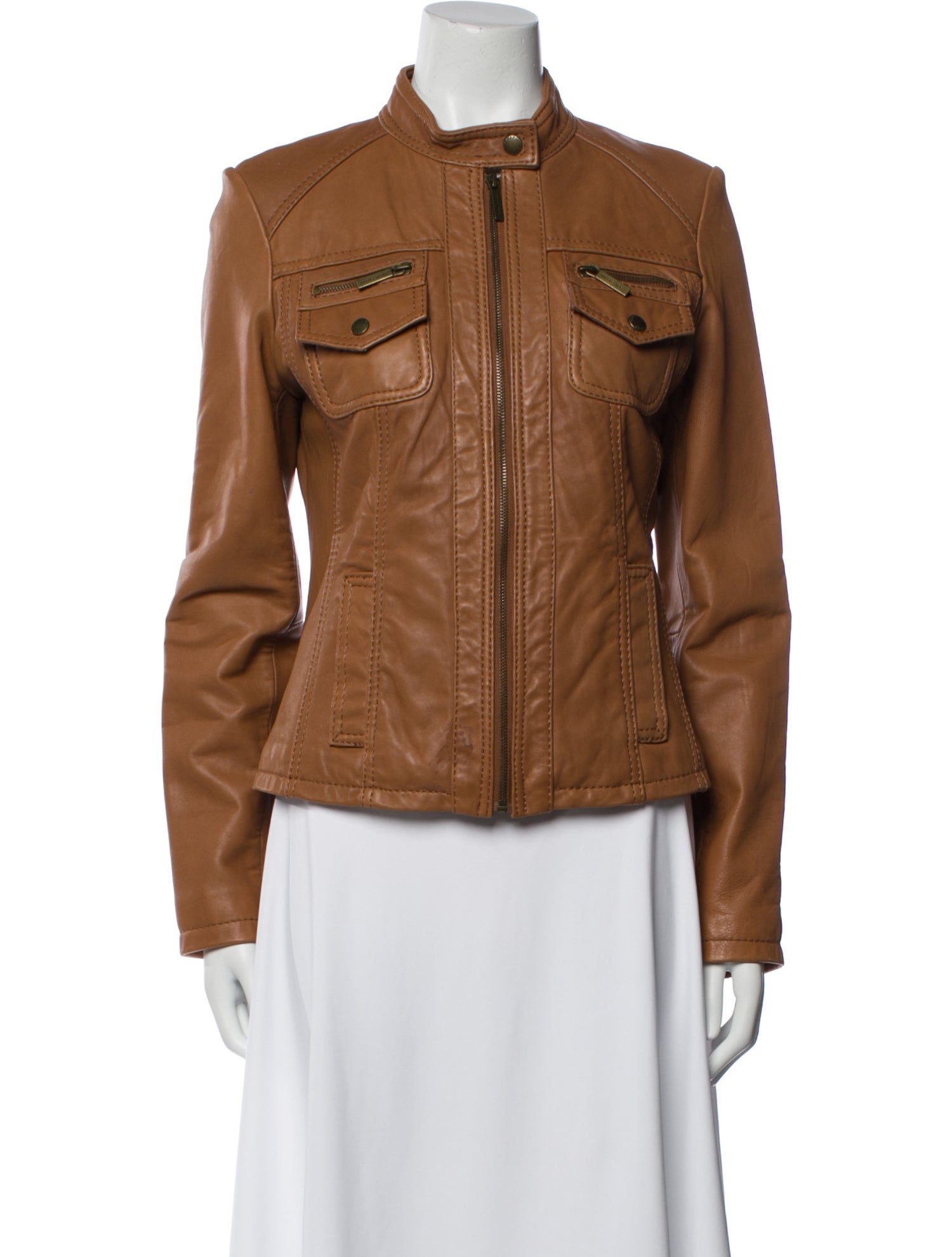Michael Michael Kors Leather Biker Jacket