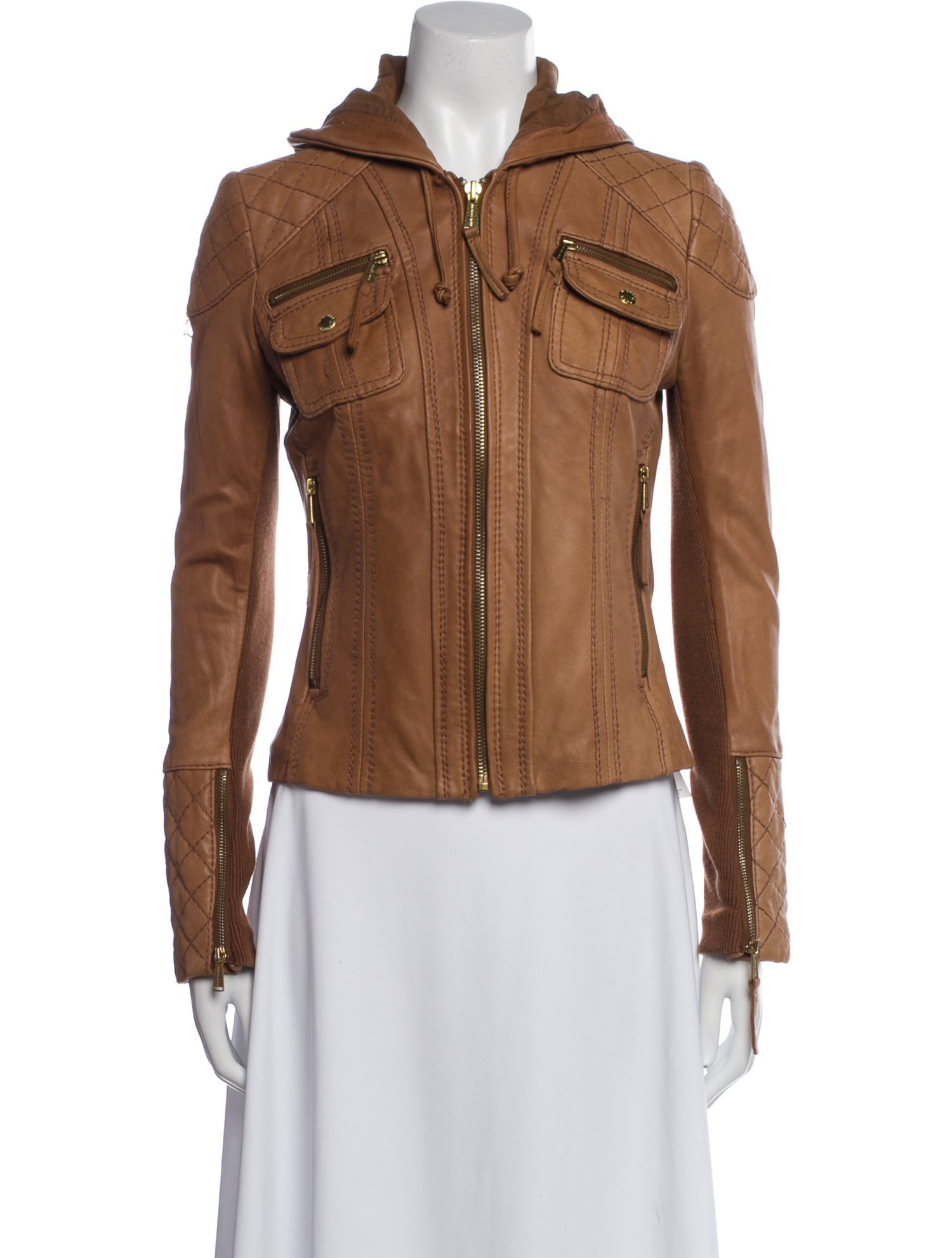 Michael Michael Kors Leather Biker Jacket