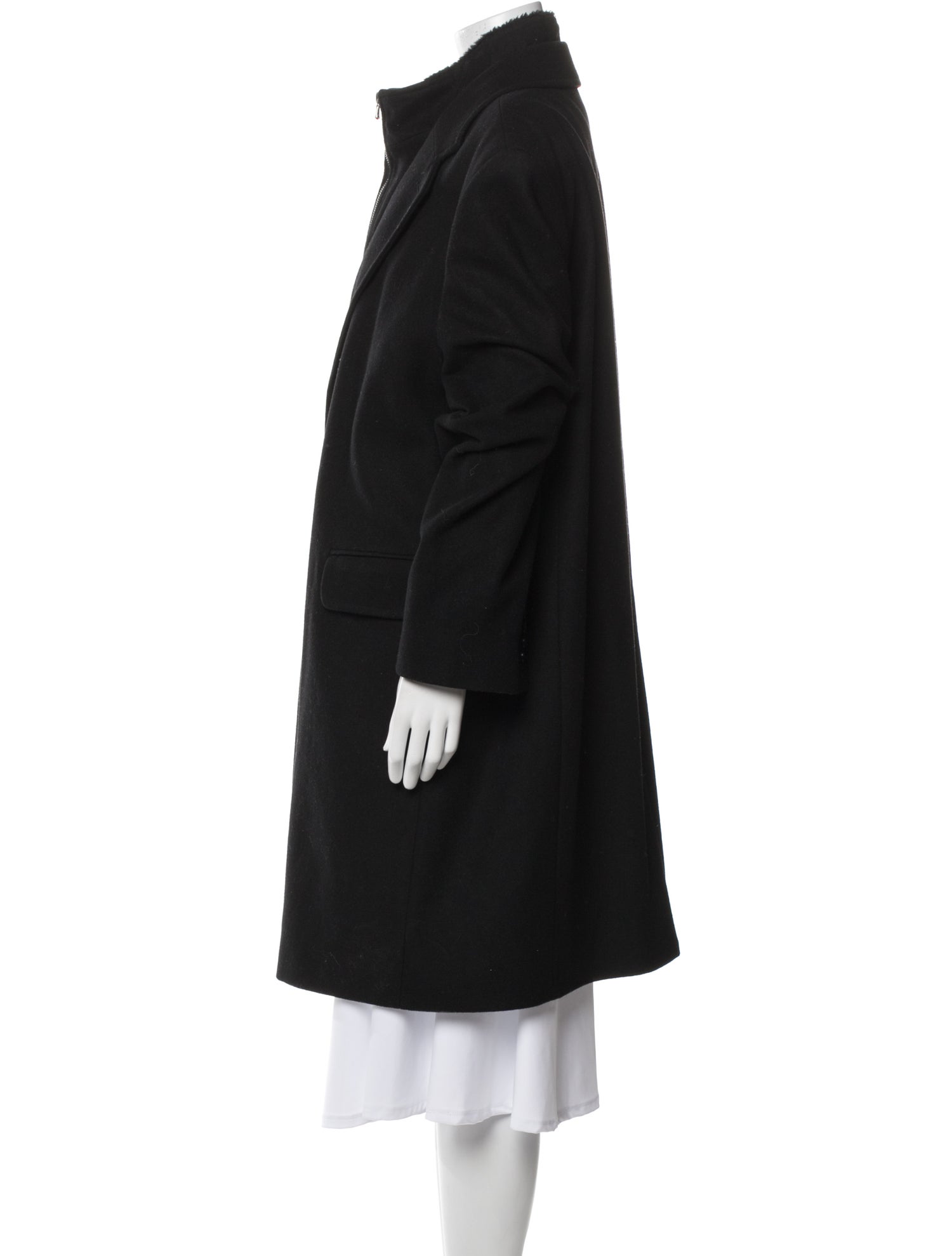 Michael Michael Kors Wool Faux Fur Coat