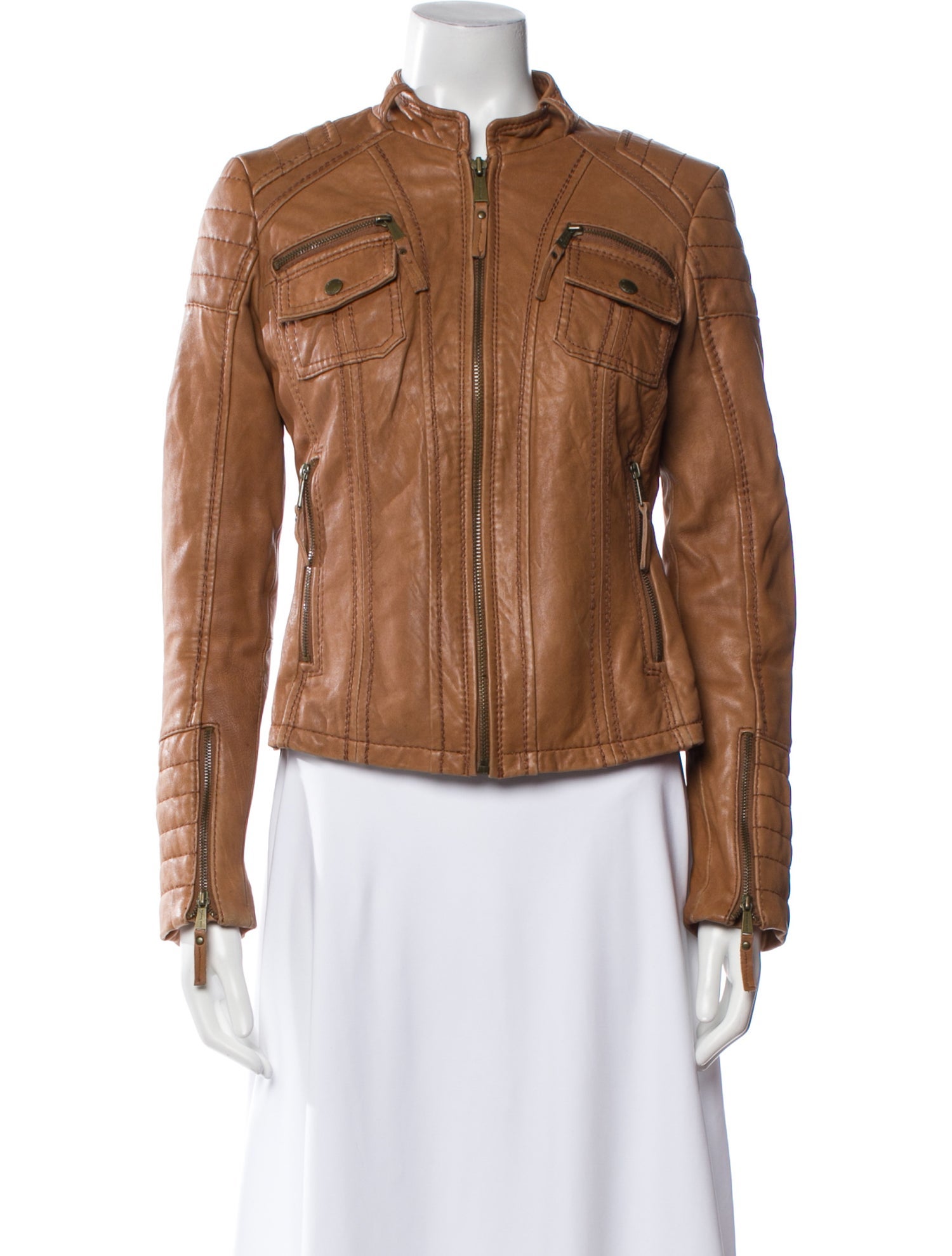 Michael Michael Kors Leather Biker Jacket