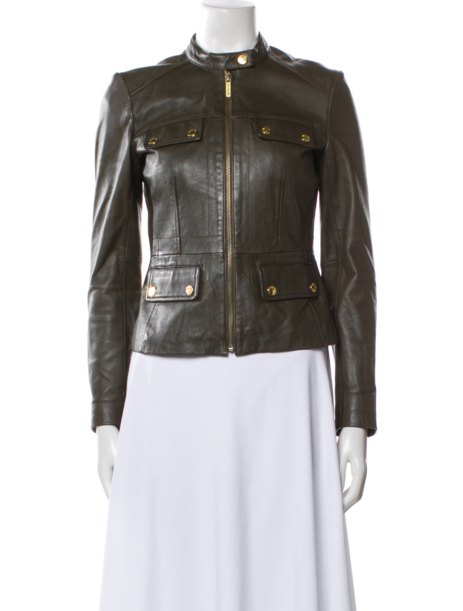 Michael Michael Kors Eel Skin Biker Jacket
