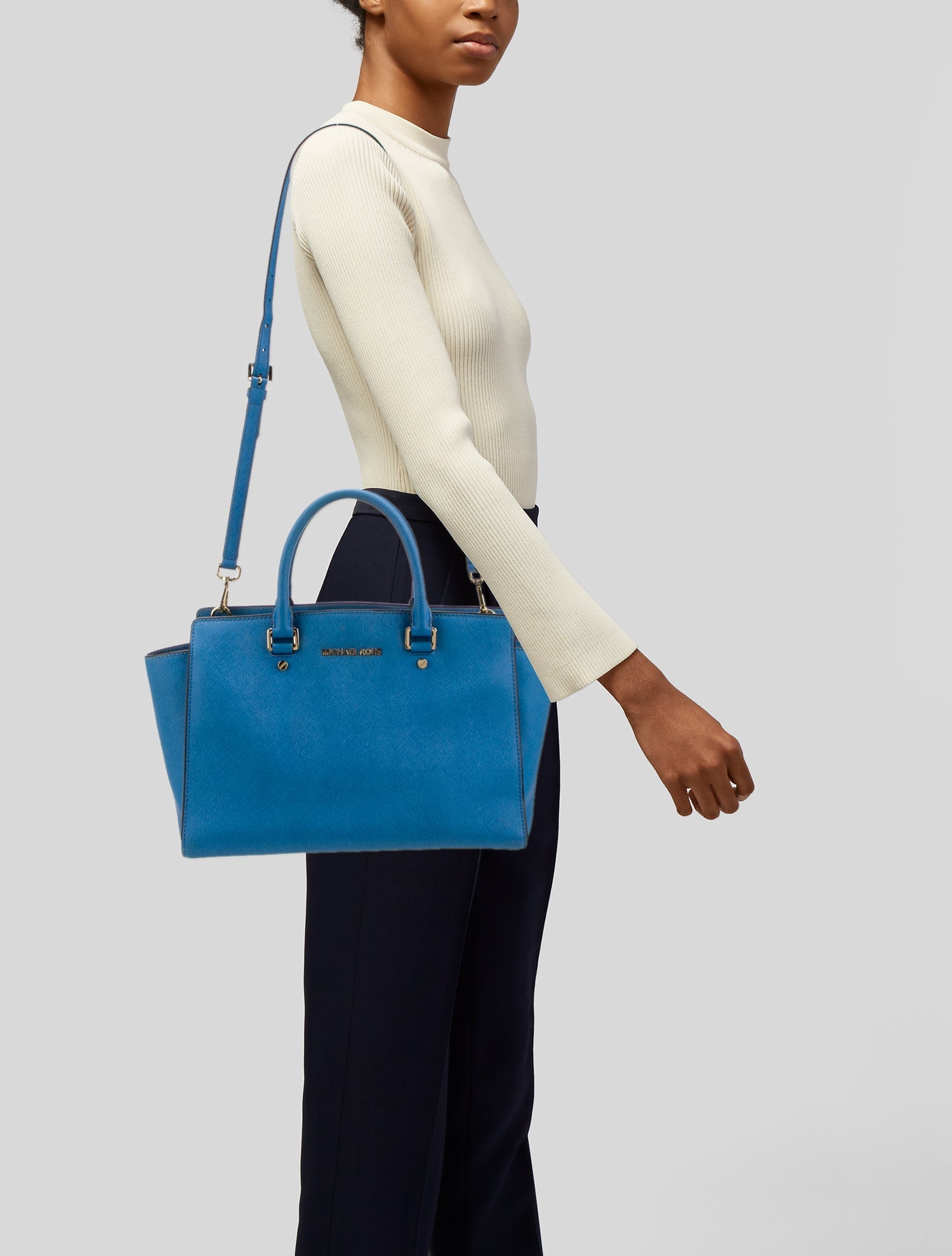 Michael Michael Kors Saffiano Leather Top Handle Bag