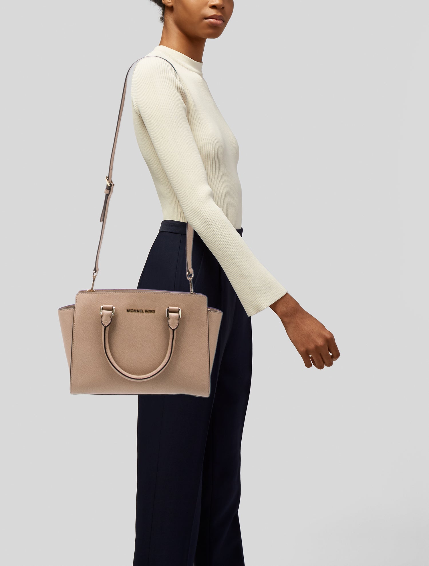 Michael Michael Kors Saffiano Leather Top Handle Bag