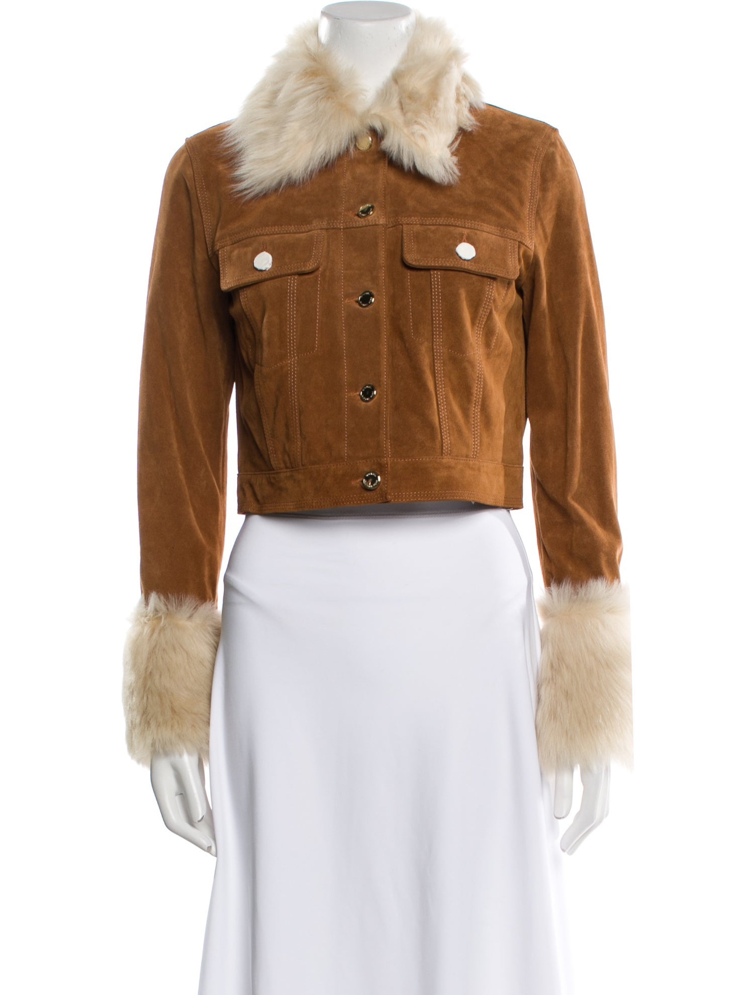 Michael Michael Kors Lambskin Fur Jacket