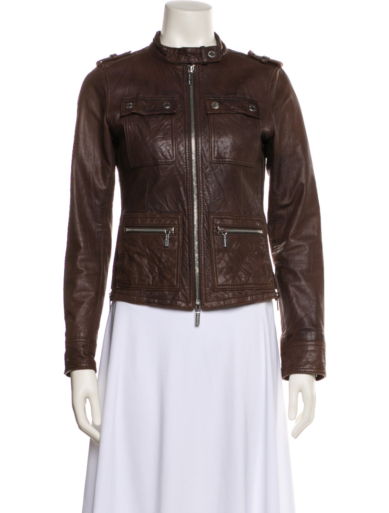 Michael Michael Kors Leather Biker Jacket