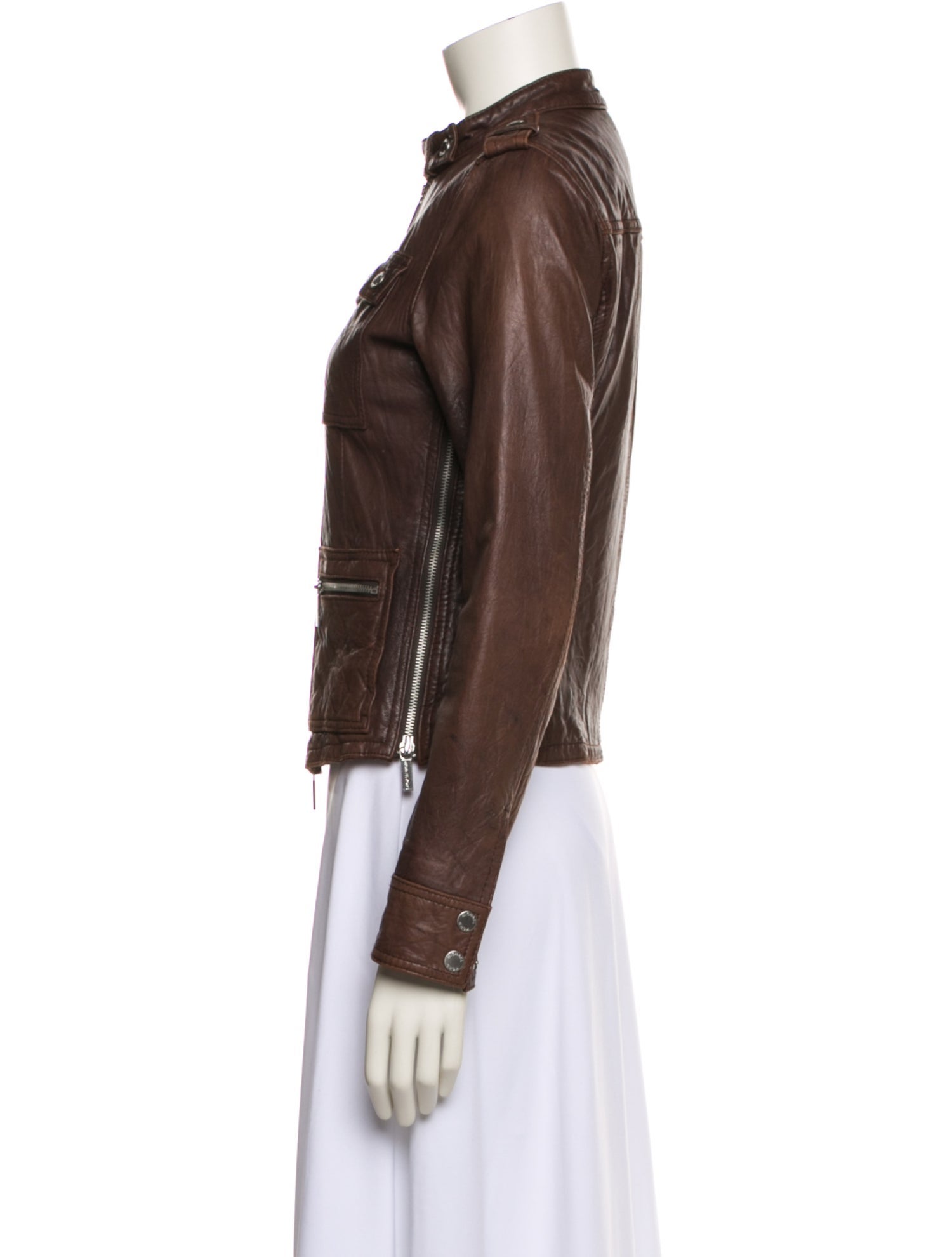 Michael Michael Kors Leather Biker Jacket