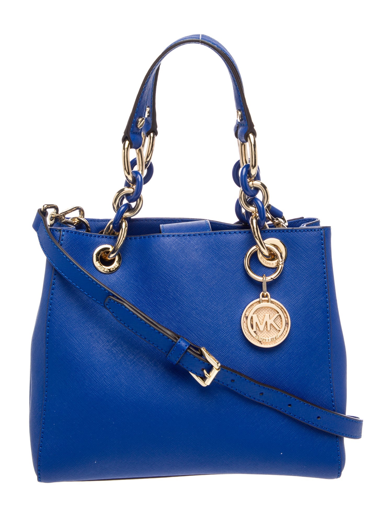 Michael Michael Kors Saffiano Leather Top Handle Bag - Blue Handle Bags ...