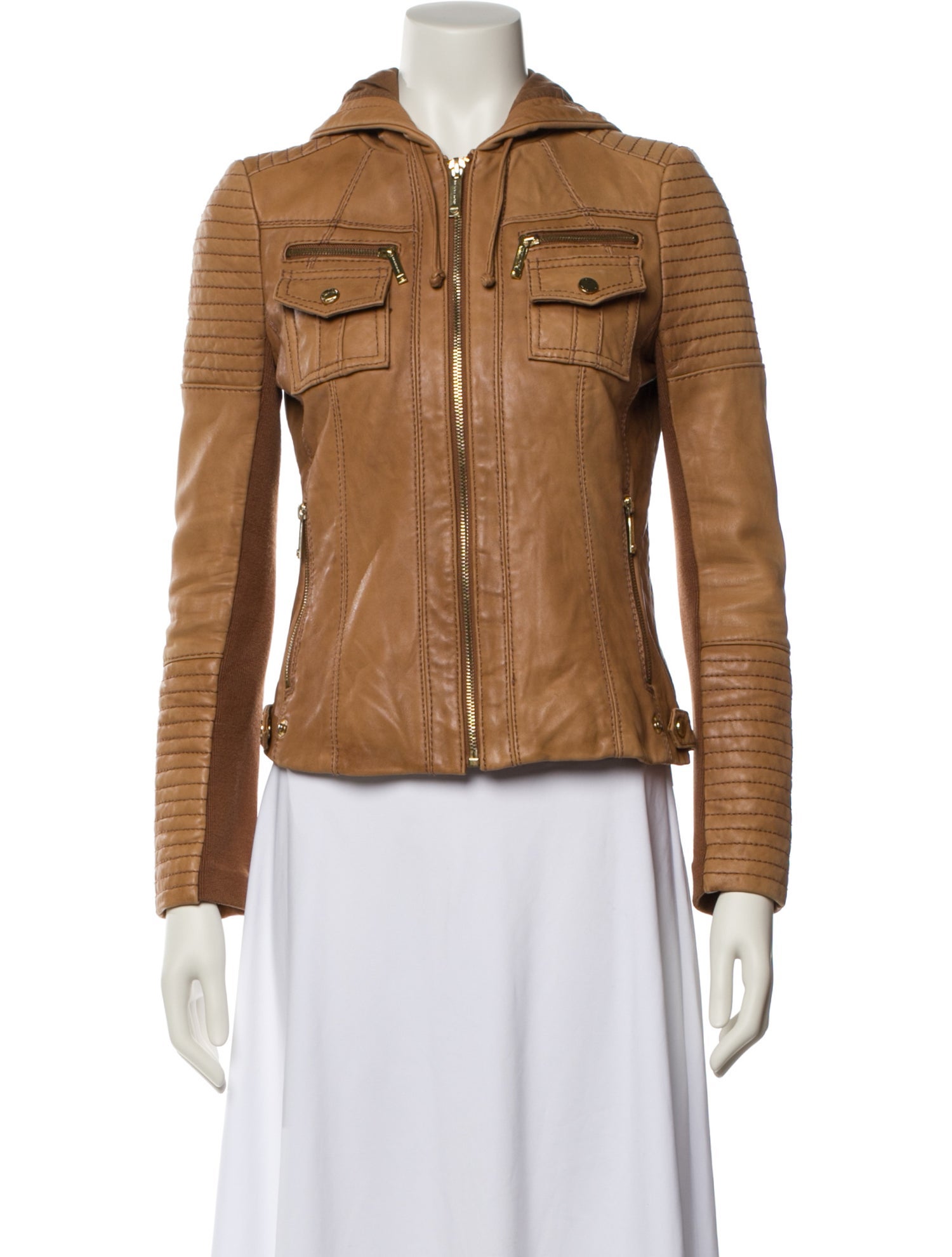 Michael Michael Kors Leather Biker Jacket