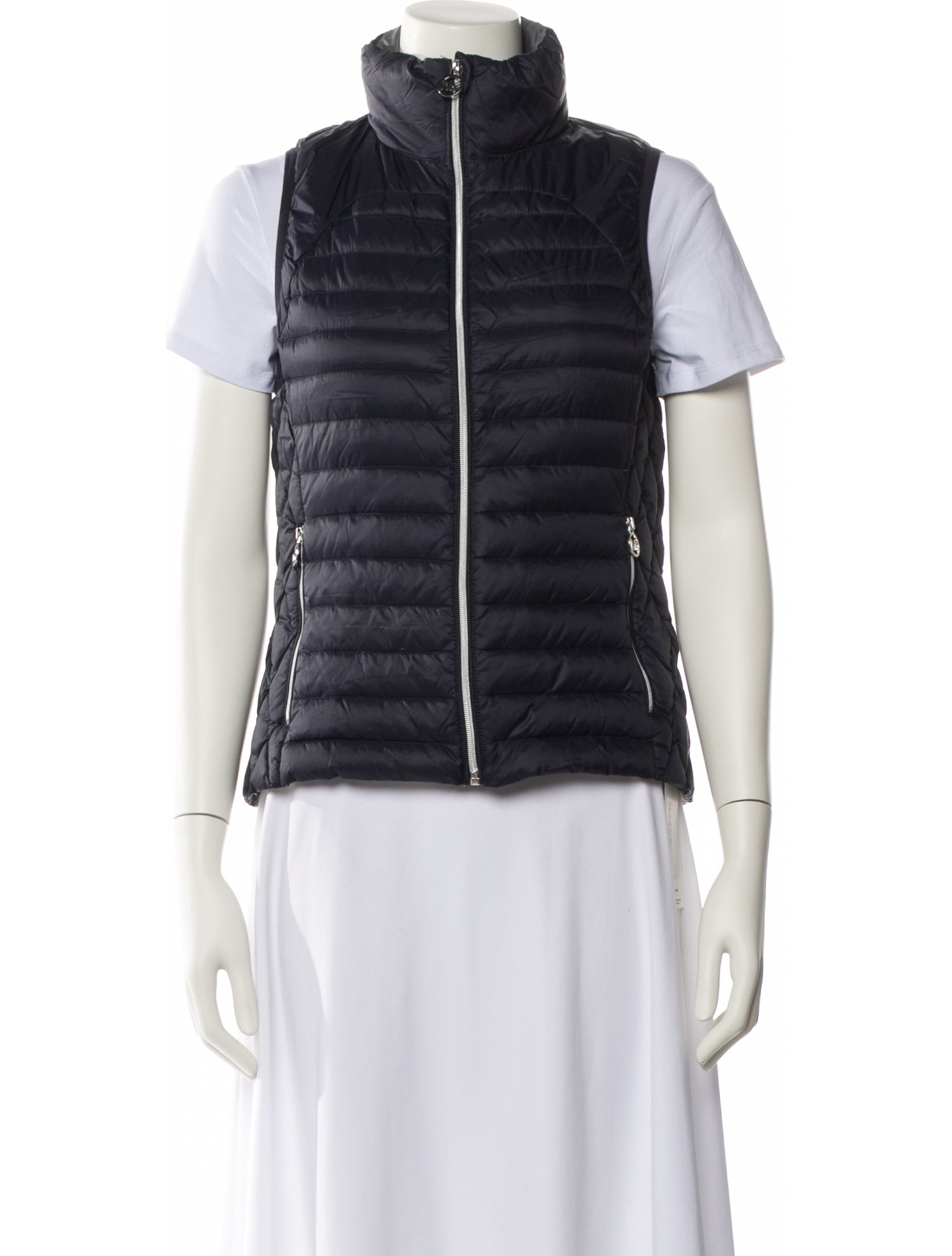 Michael Michael Kors Nylon Striped Down Jacket