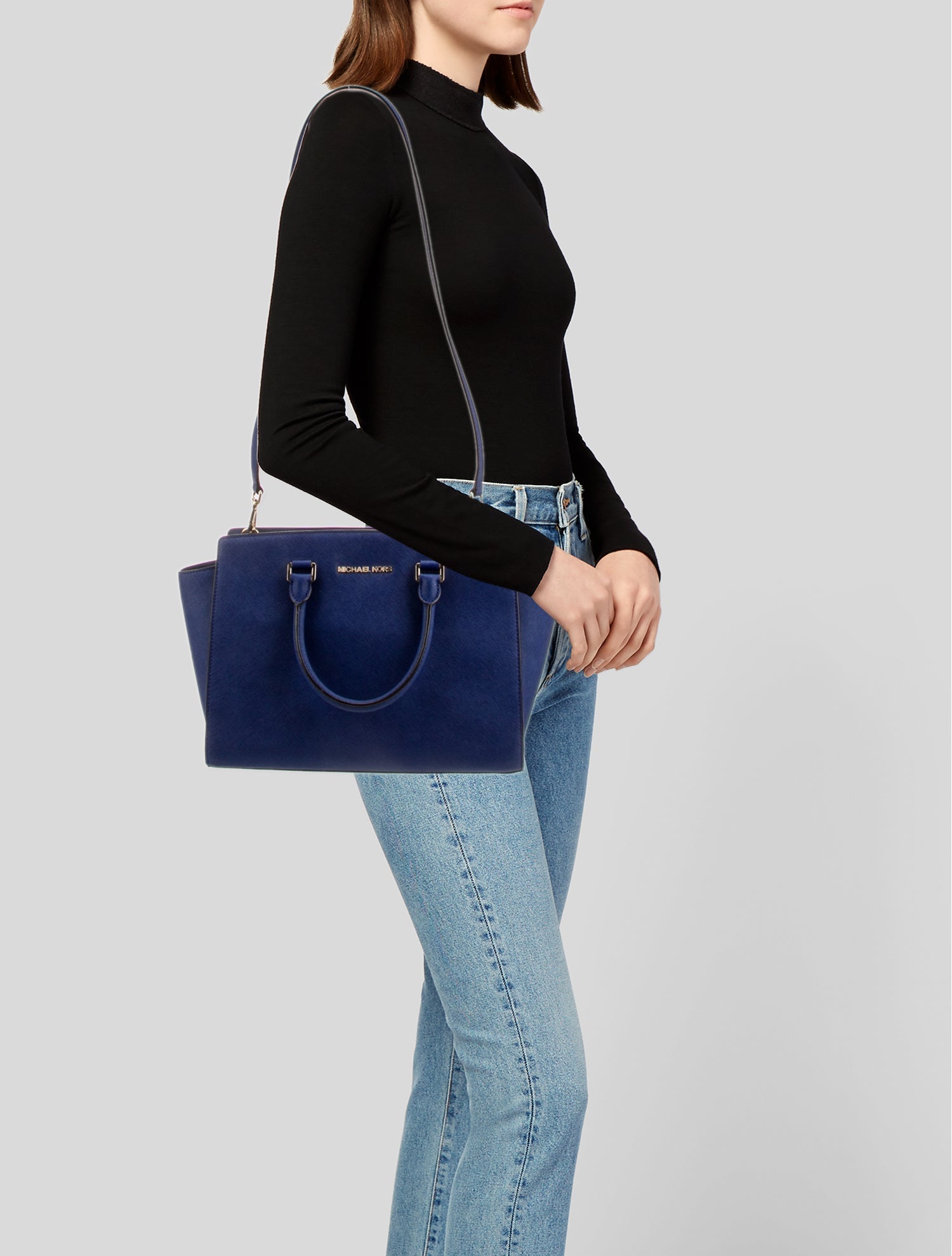 Michael Michael Kors Saffiano Leather Top Handle Bag