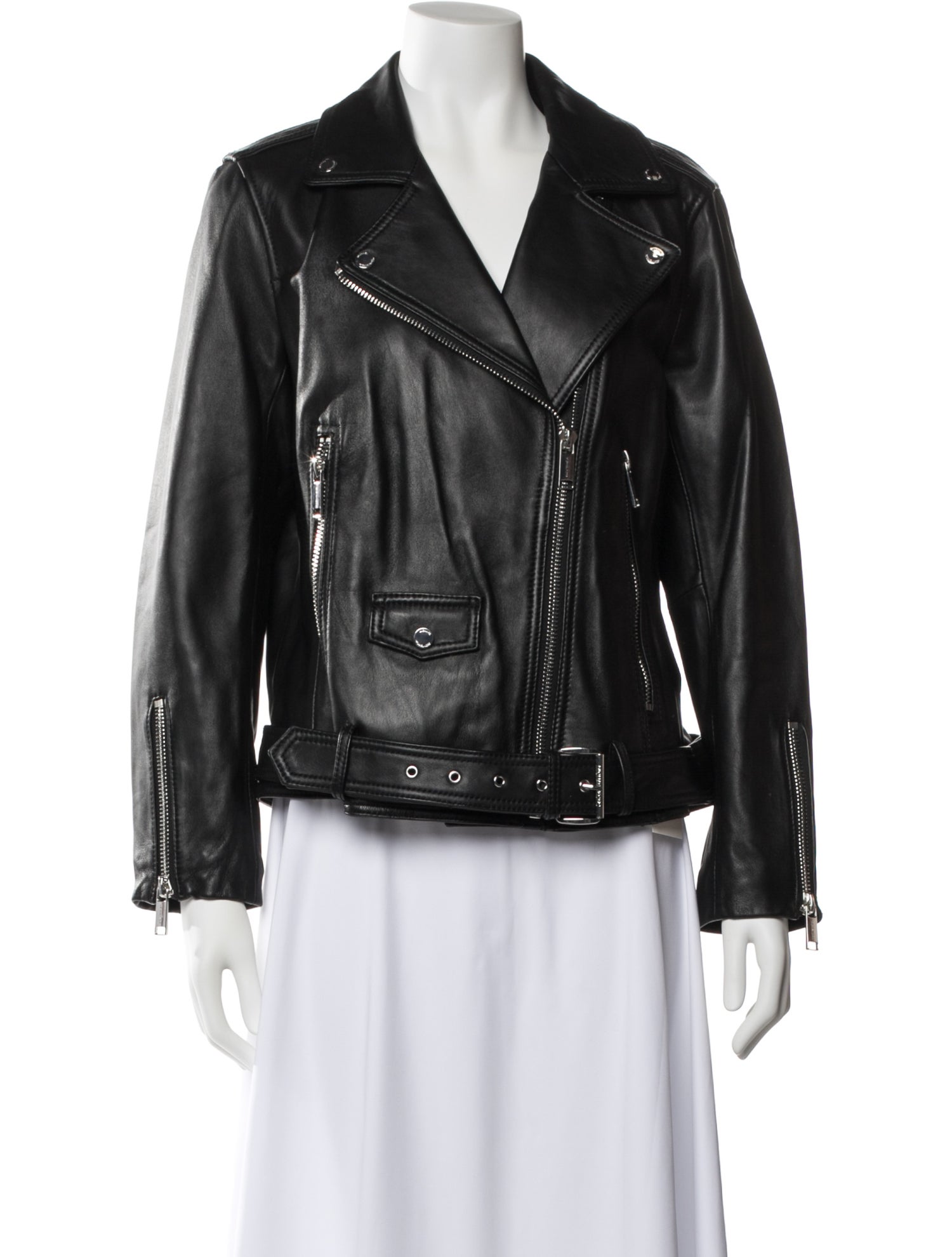 Michael Michael Kors Leather Biker Jacket