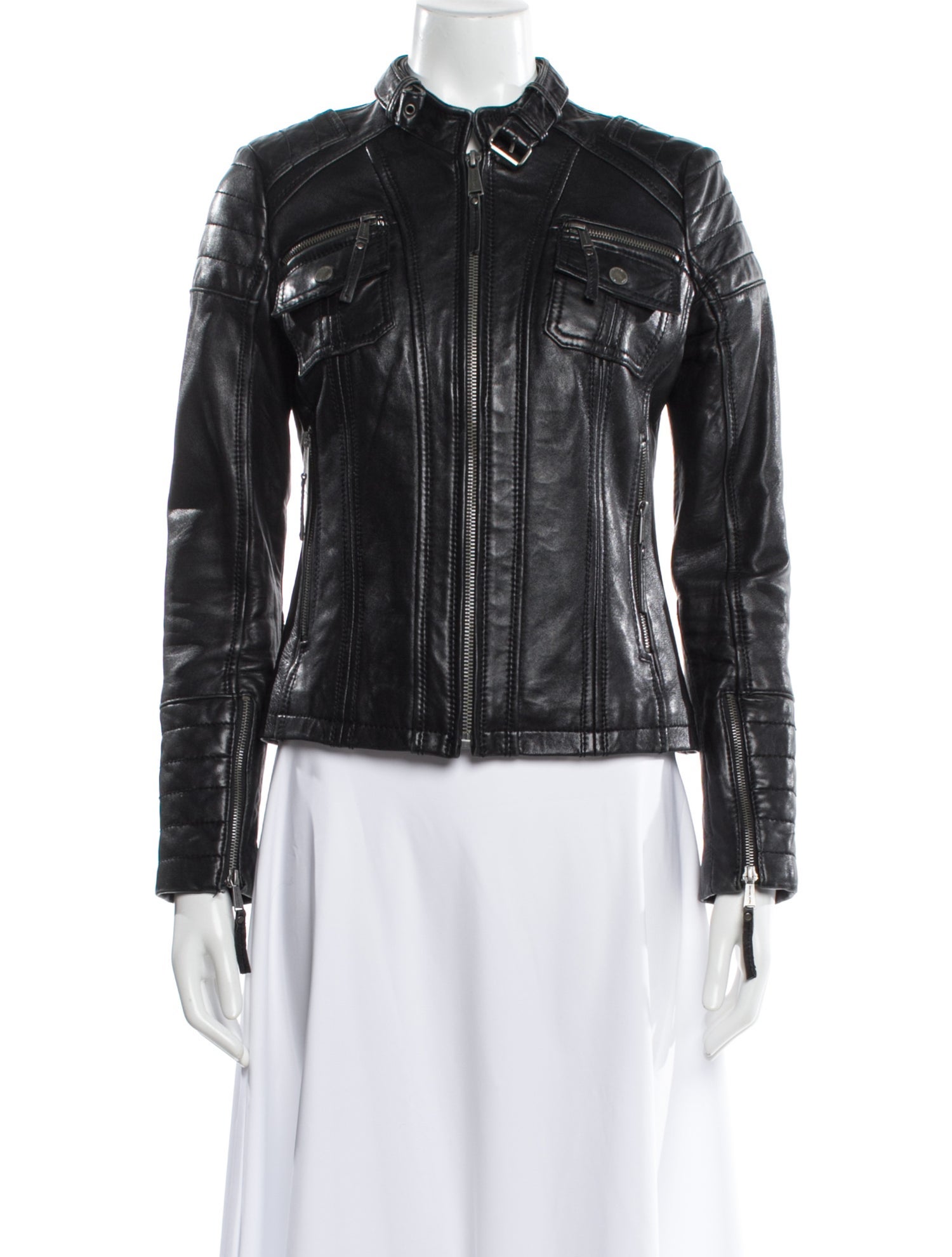 Michael Michael Kors Leather Biker Jacket