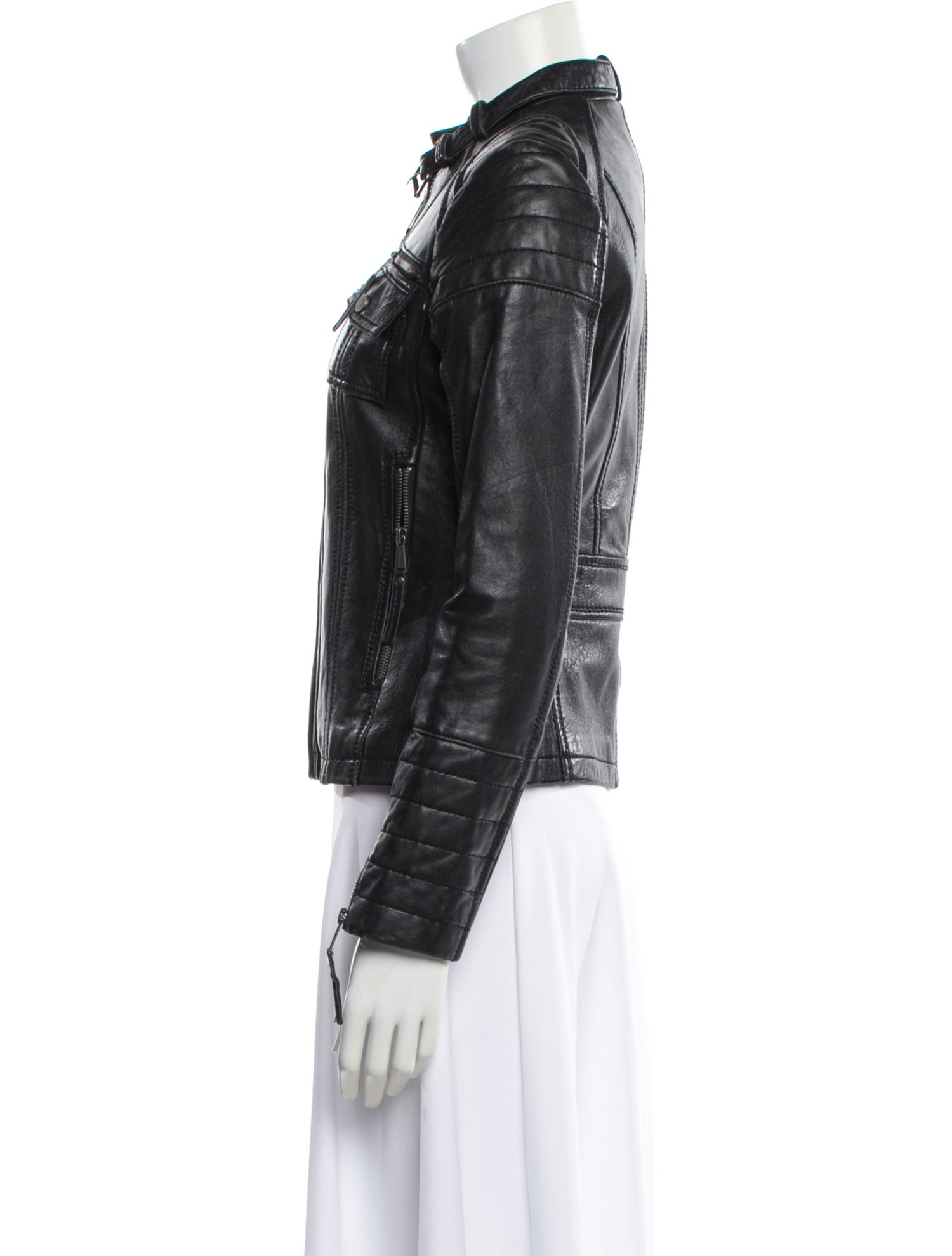 Michael Michael Kors Leather Biker Jacket