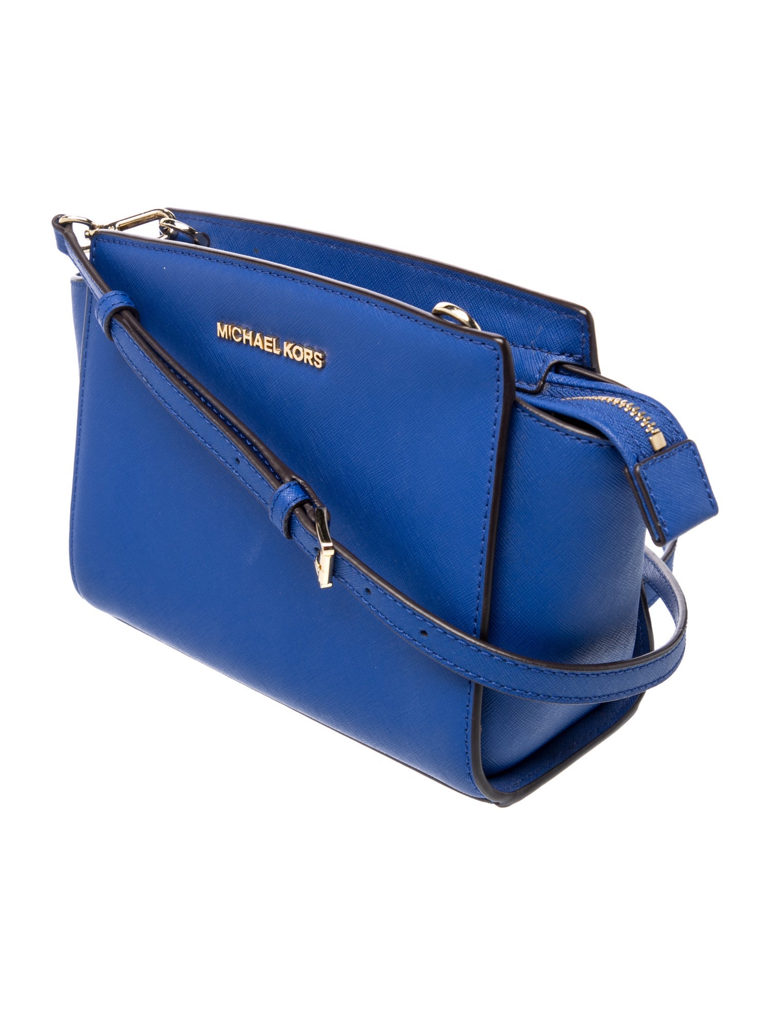 Michael Michael Kors Leather Crossbody Bag - Blue Crossbody Bags