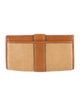 Michael Michael Kors Leather-Trimmed Straw Clutch