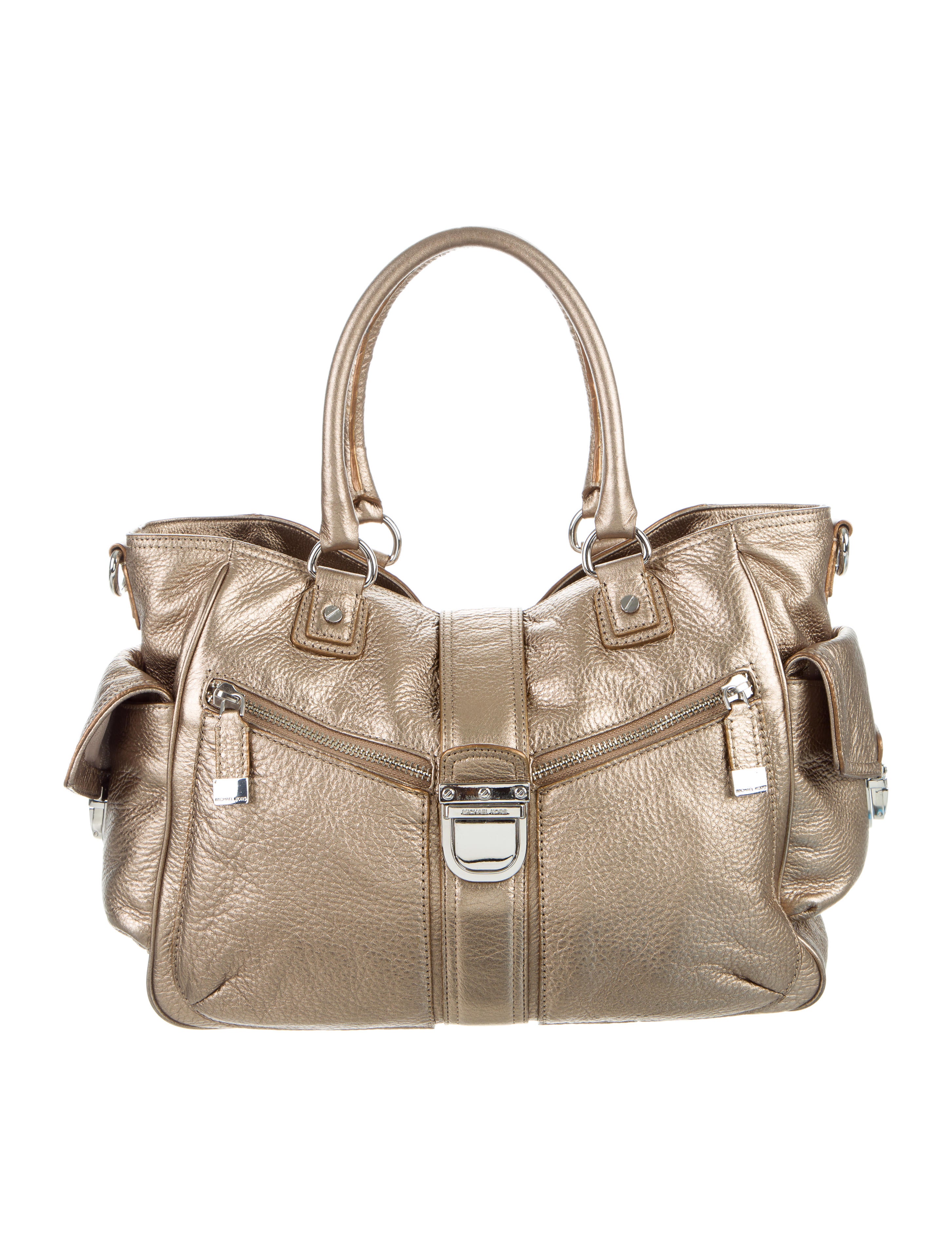 Michael Michael Kors Metallic Leather Satchel