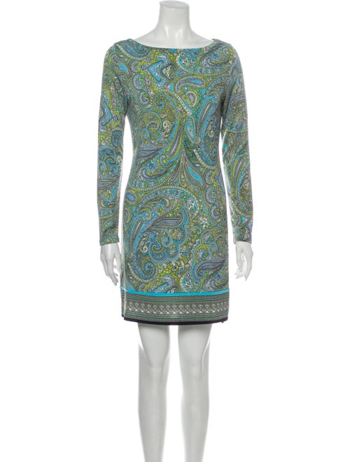 Michael Michael Kors Paisley Print Mini Dress Blue