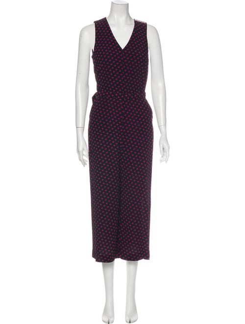 Michael Michael Kors Polka Dot Print V-Neck Jumpsu