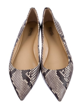 Michael Michael Kors Leather Animal Print Flats