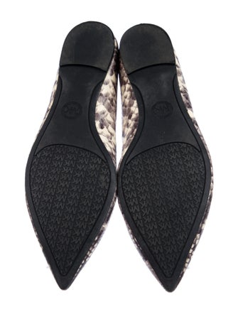 Michael Michael Kors Leather Animal Print Flats