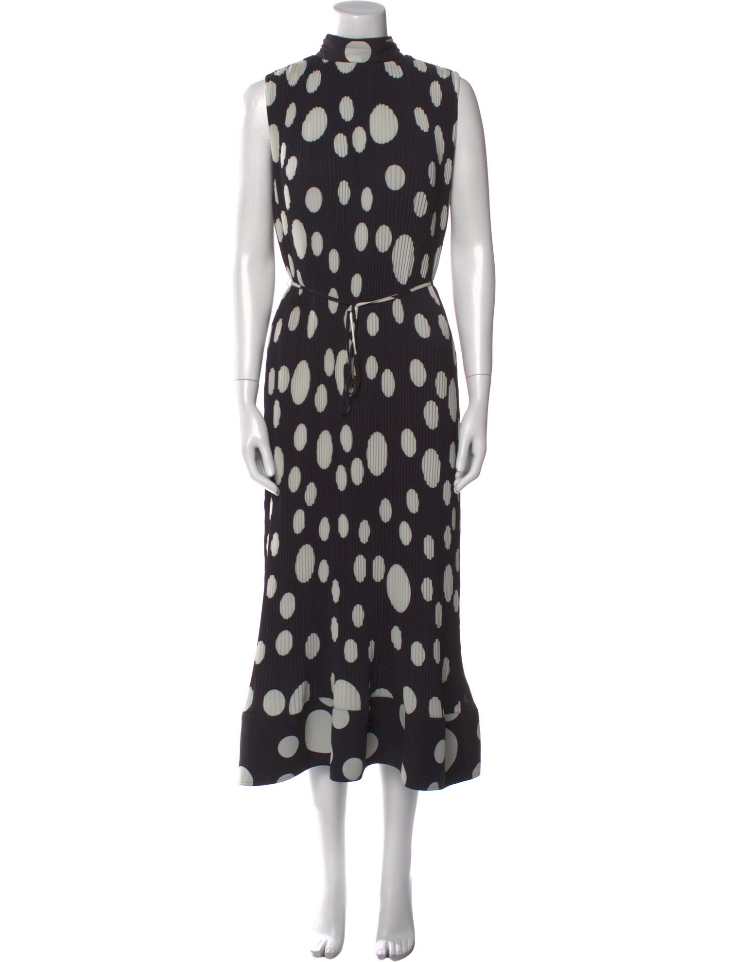 Milly Polka Dot Print Long Dress