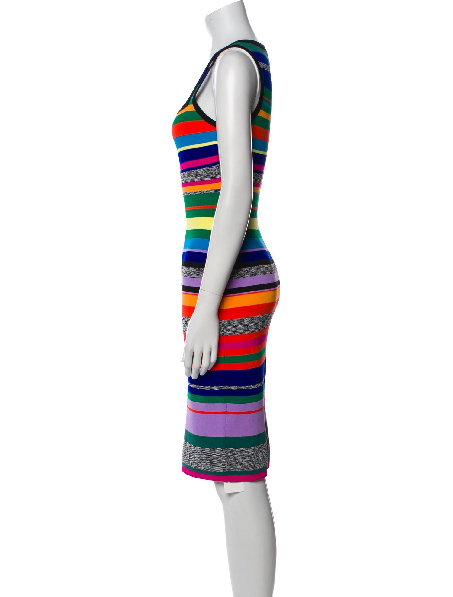 Milly Striped Knee-Length Dress