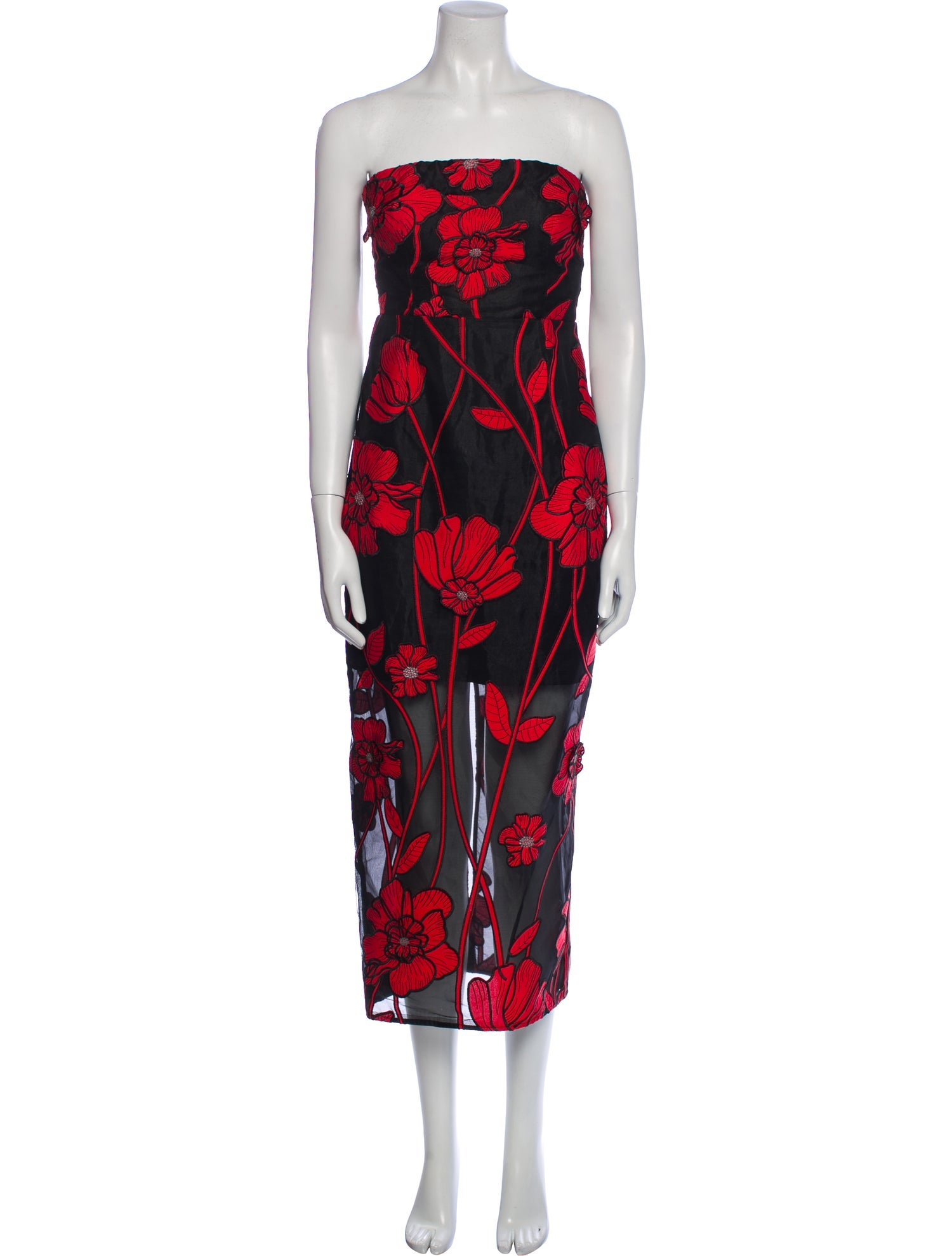 Milly Floral Print Midi Length Dress