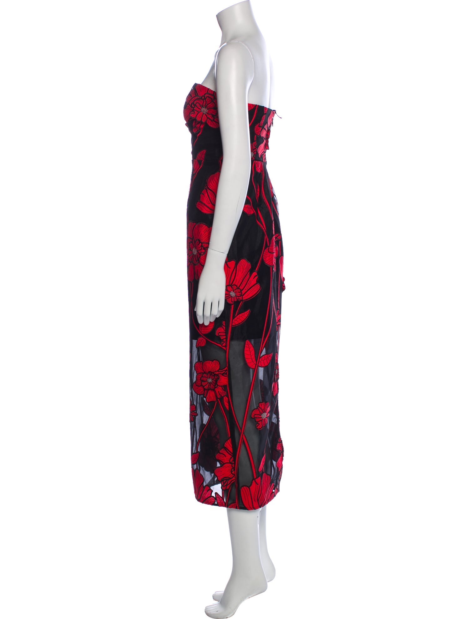 Milly Floral Print Midi Length Dress