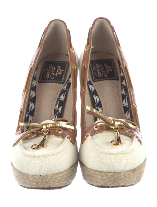 Milly Canvas Colorblock Pattern Slingback Pumps