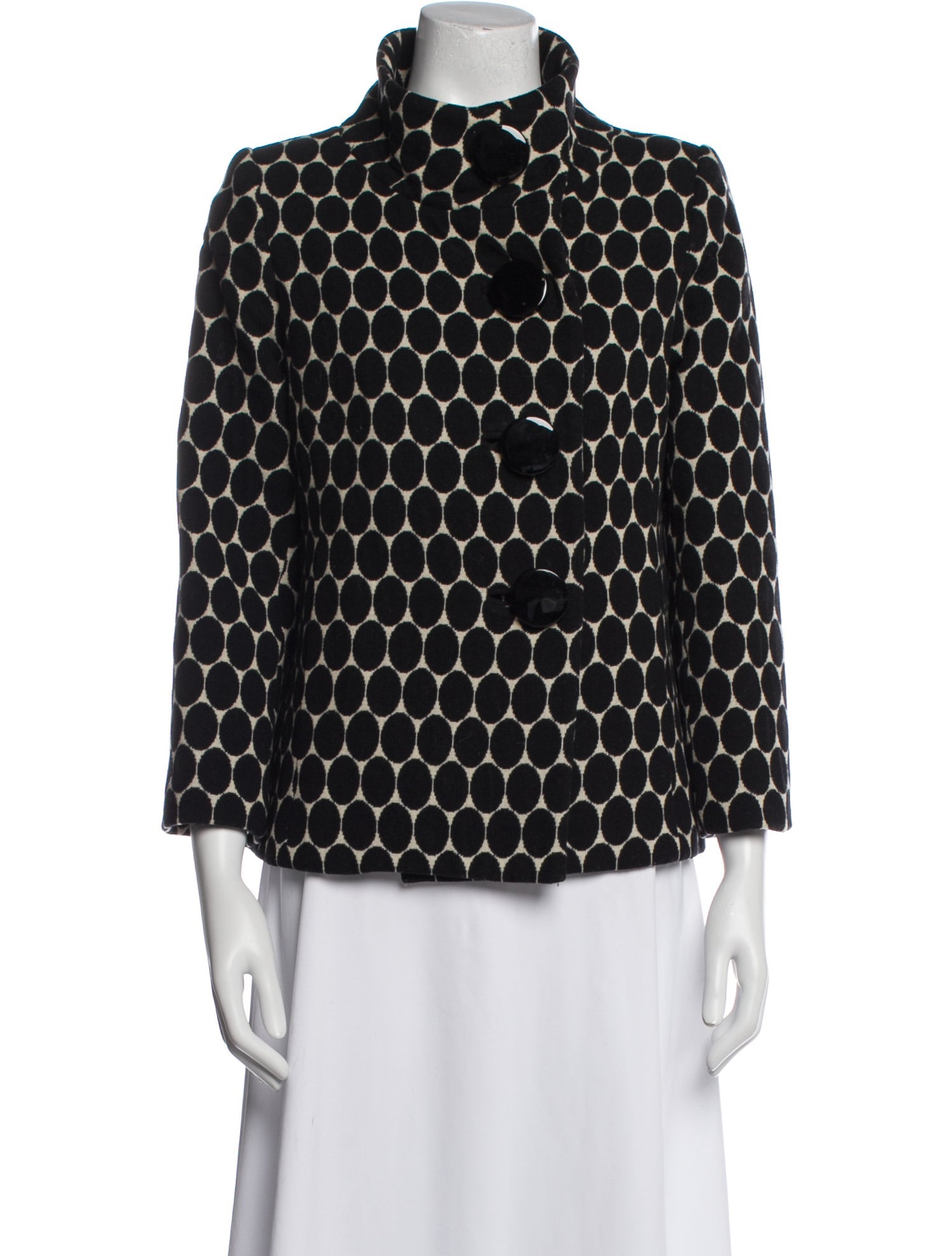 Milly Wool Polka Dot Print Jacket